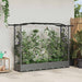 Hevet Bed med Trellis og Tak Lysegrå 207 x 40 x 126 cm PP