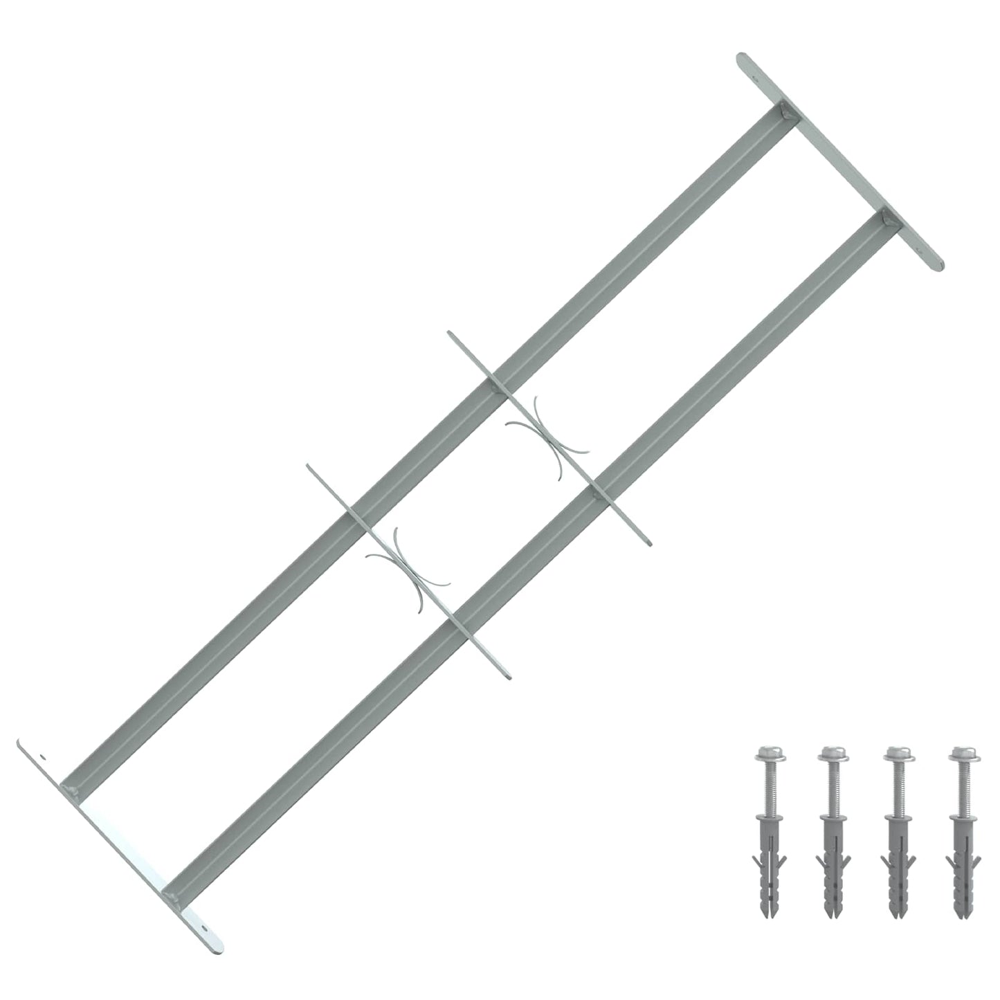 Sikkerhetsgitter for vinduer med 2 tverrbjelker 3 pcs