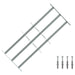 Sikkerhetsgitter for vinduer med 3 tverrbjelker 3 pcs