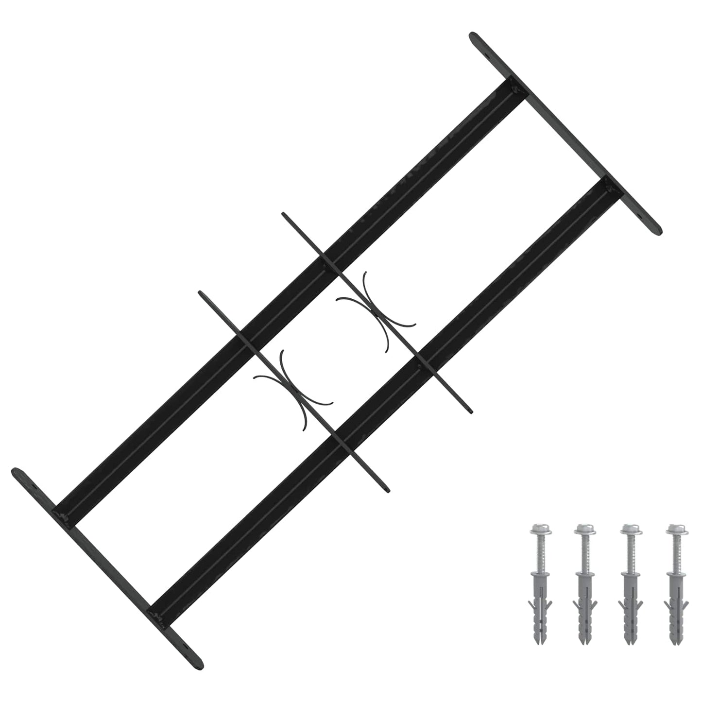 Sikkerhetsgitter for vinduer med 2 tverrbjelker 3 pcs 43-74 cm