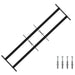 Sikkerhetsgitter for vinduer med 2 tverrbjelker 3 pcs 63-114 cm