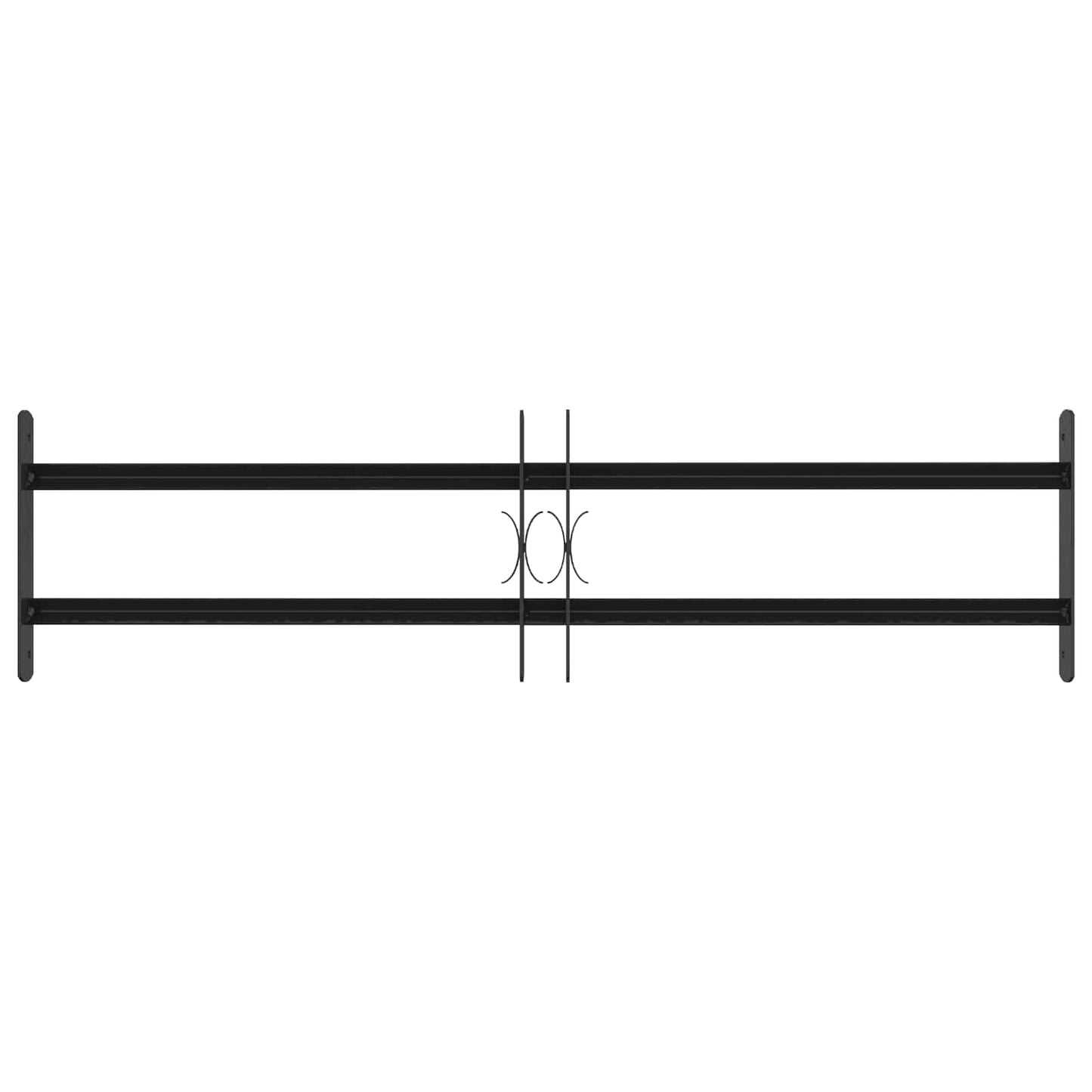 Sikkerhetsgitter for vinduer med 2 tverrbjelker 3 pcs 63-114 cm