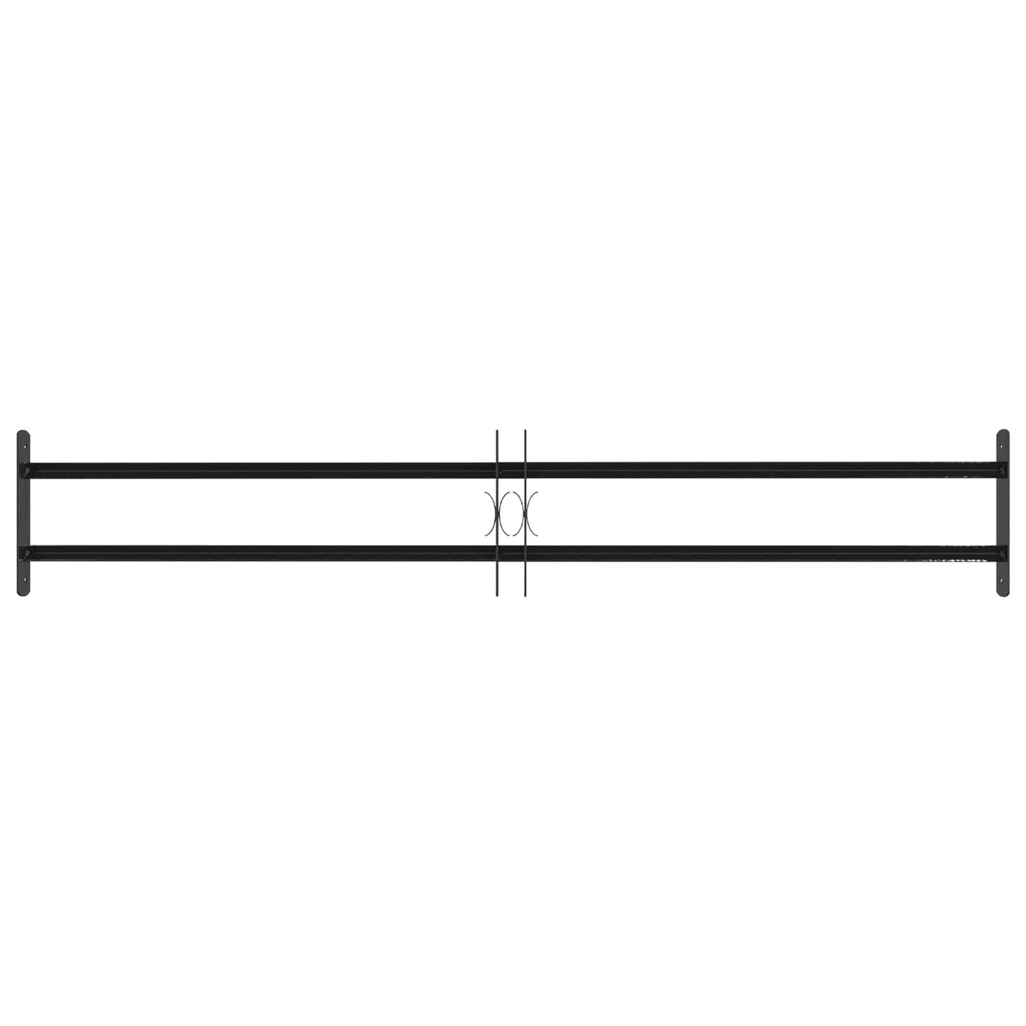 Sikkerhetsgitter for vinduer med 2 tverrbjelker 3 pcs 93-174 cm