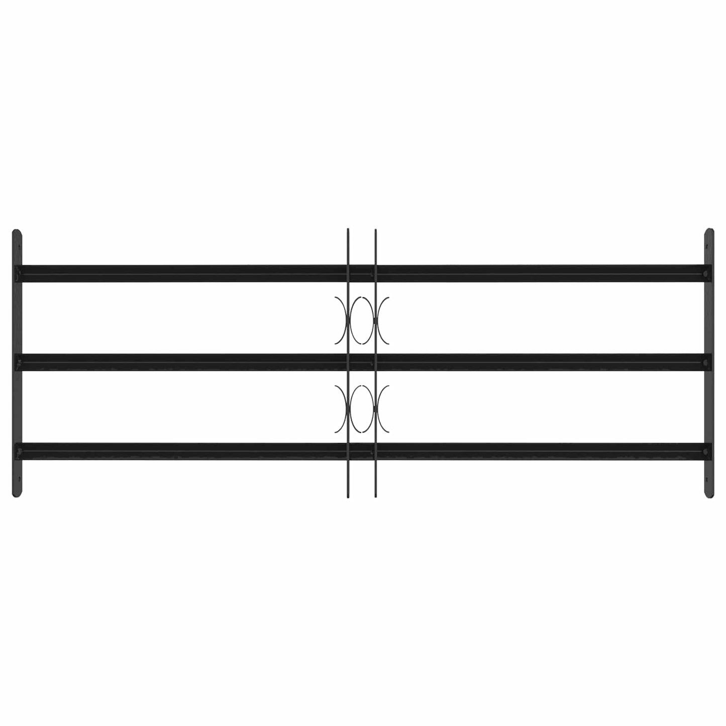 Sikkerhetsgitter for vinduer med 3 tverrbjelker 3 pcs 63-114 cm