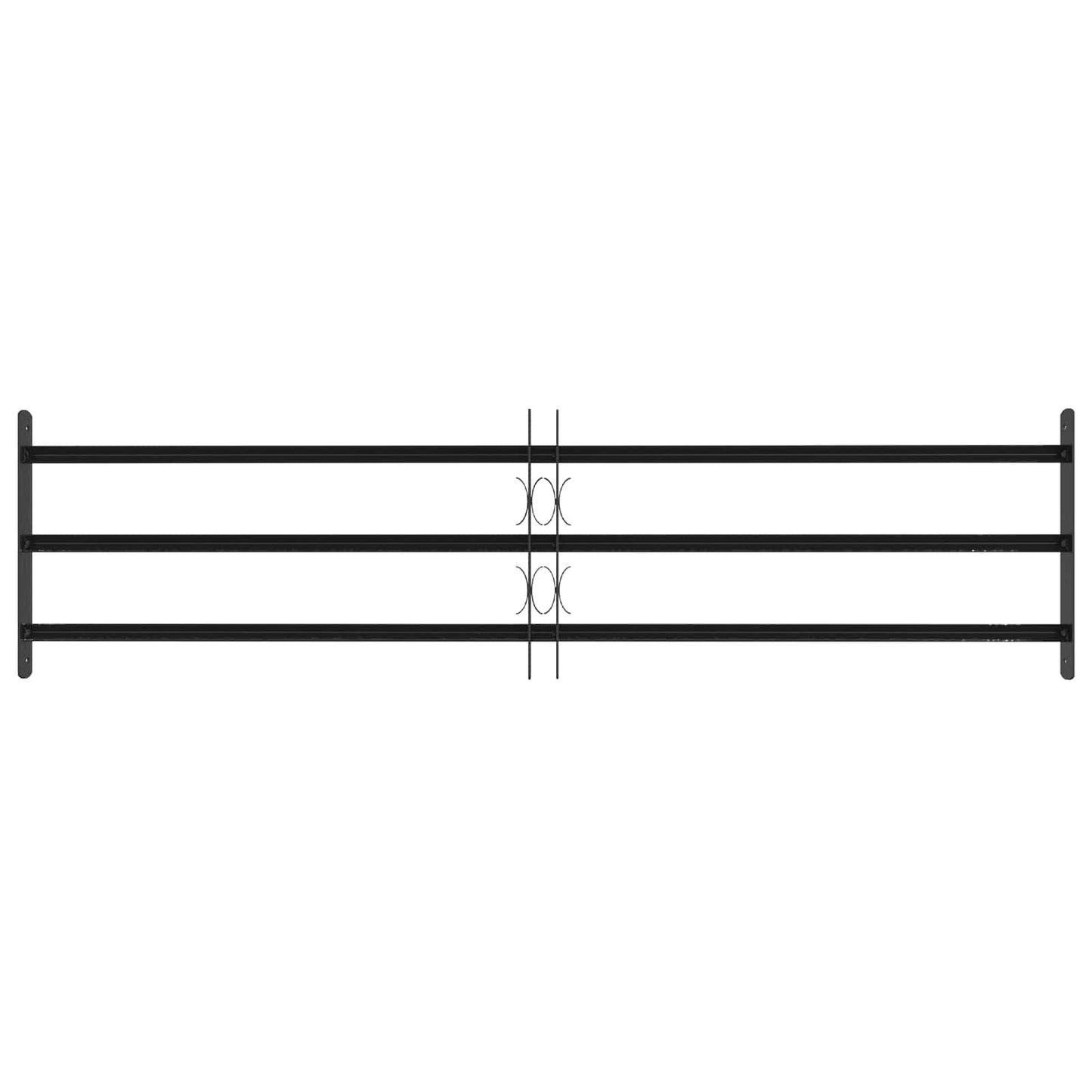 Sikkerhetsgitter for vinduer med 3 tverrbjelker 3 pcs 93-174 cm