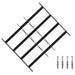 Sikkerhetsgitter for vinduer med 4 tverrbjelker 3 pcs 43-74 cm