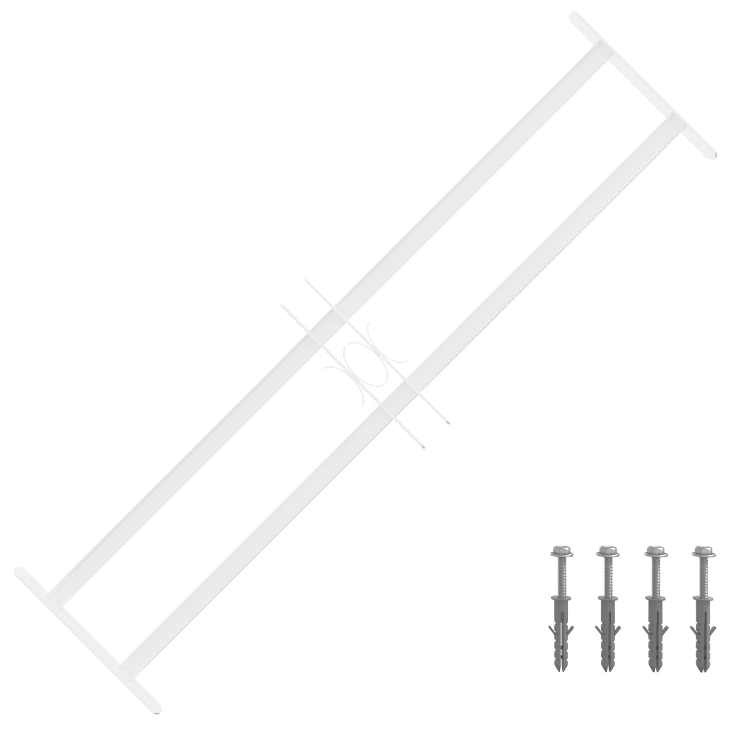 Sikkerhetsgitter for vinduer med 2 tverrbjelker 3 pcs 63-114 cm