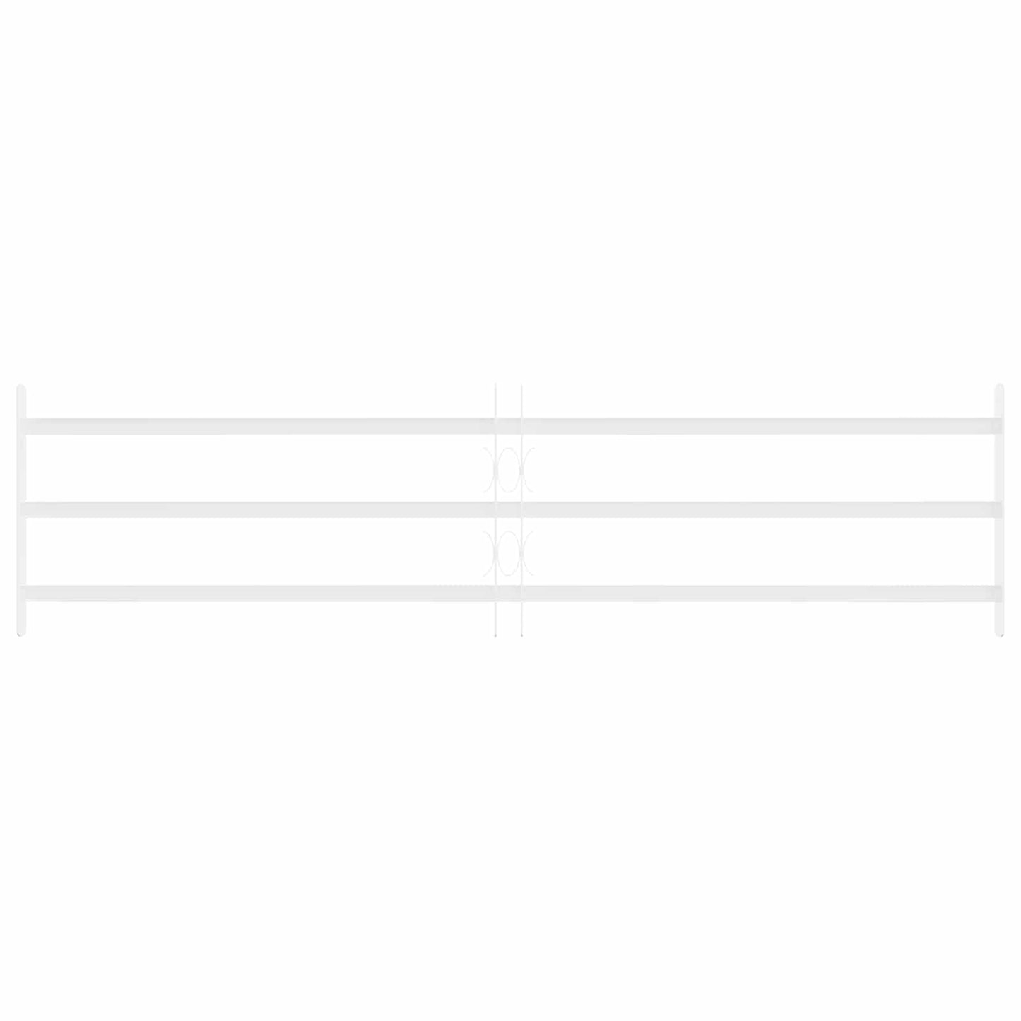 Sikkerhetsgitter for vinduer med 3 tverrbjelker 3 pcs 93-174 cm