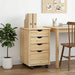 Rullende skap med hjul Brun 34 x 39 x 56 cm Massiv furu