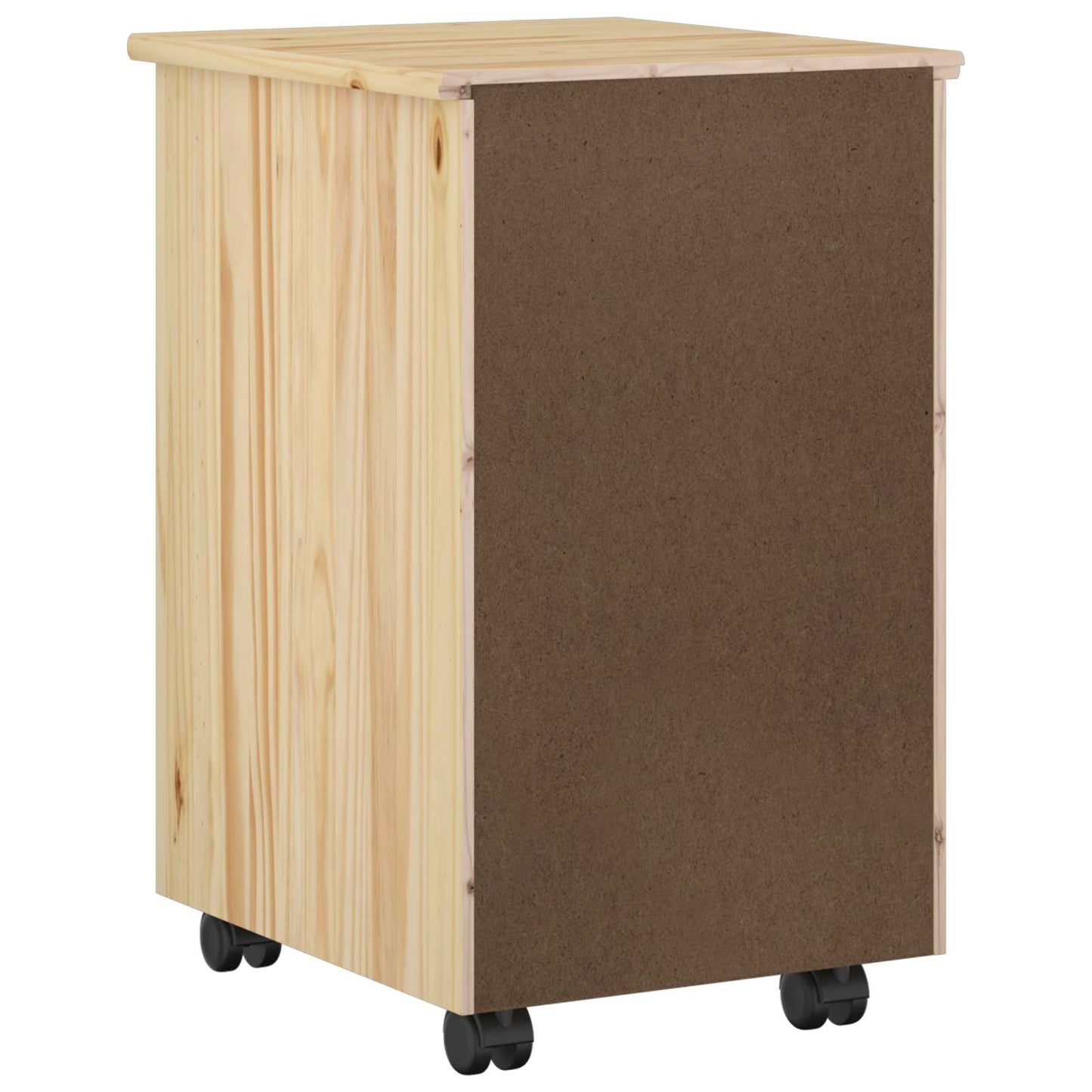 Rullende skap med hjul Brun 34 x 39 x 56 cm Massiv furu