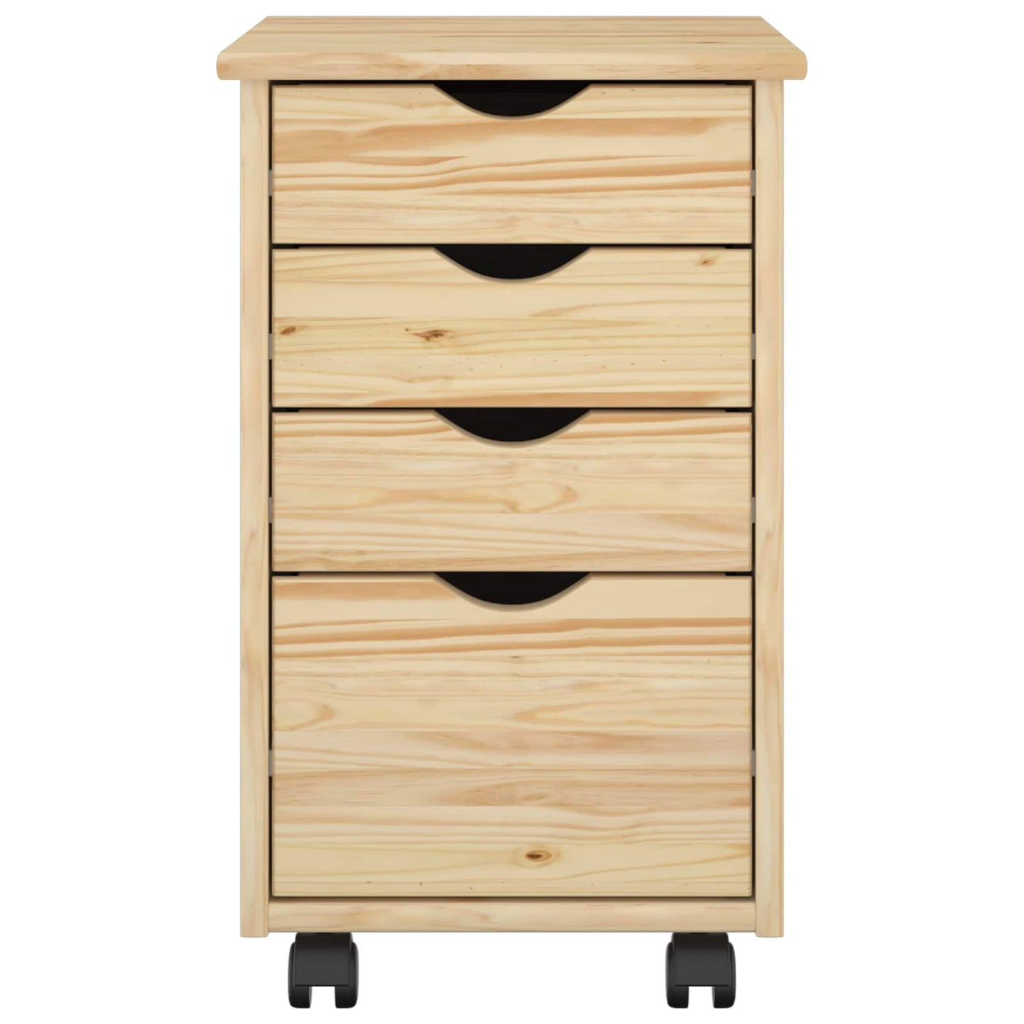 Rullende skap med hjul Brun 34 x 39 x 56 cm Massiv furu