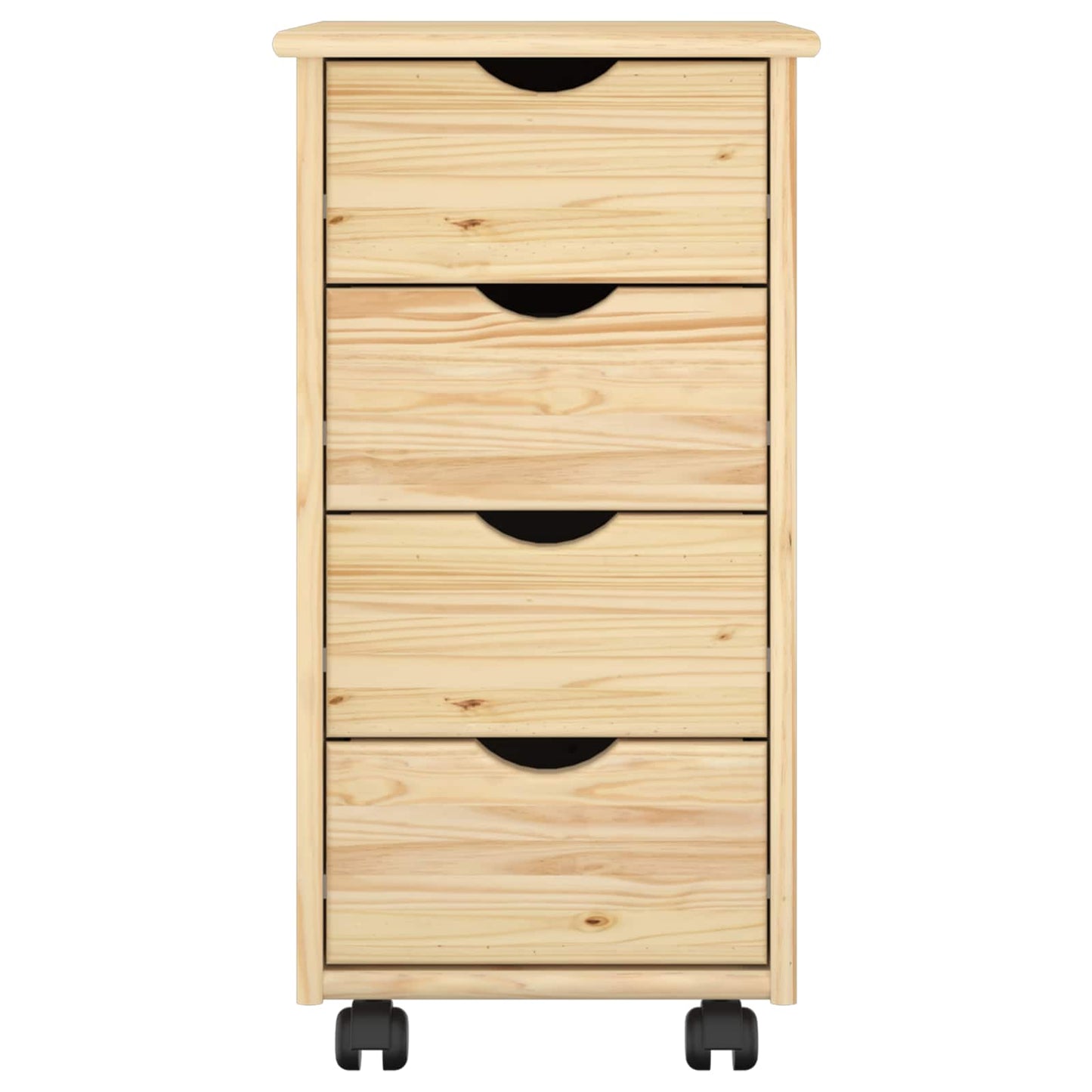 Rullende skap med hjul Brun 65,5 x 34 x 39 cm Massiv furu