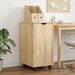 Rullende skap med hjul Brun 34 x 39 x 65,5 cm Massiv furu
