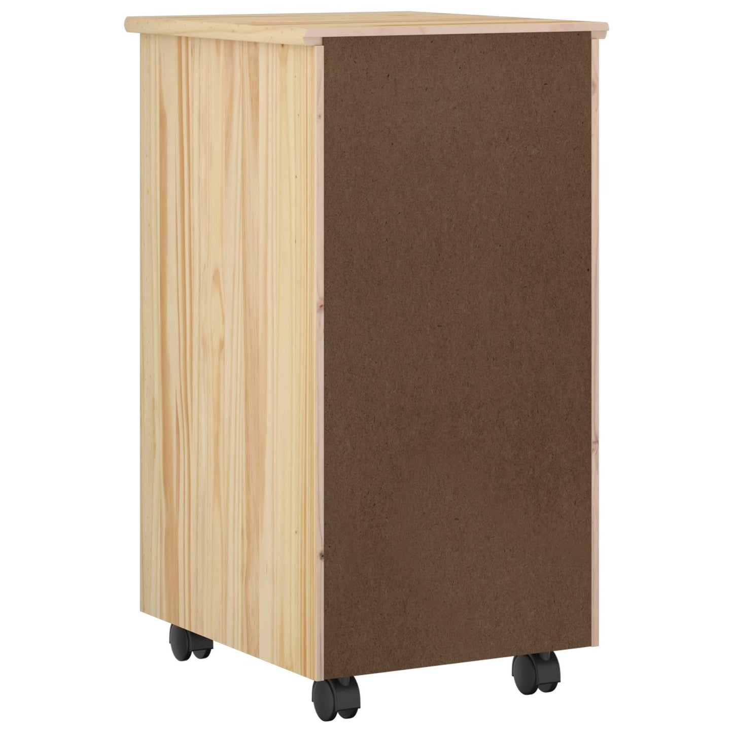 Rullende skap med hjul Brun 34 x 39 x 65,5 cm Massiv furu