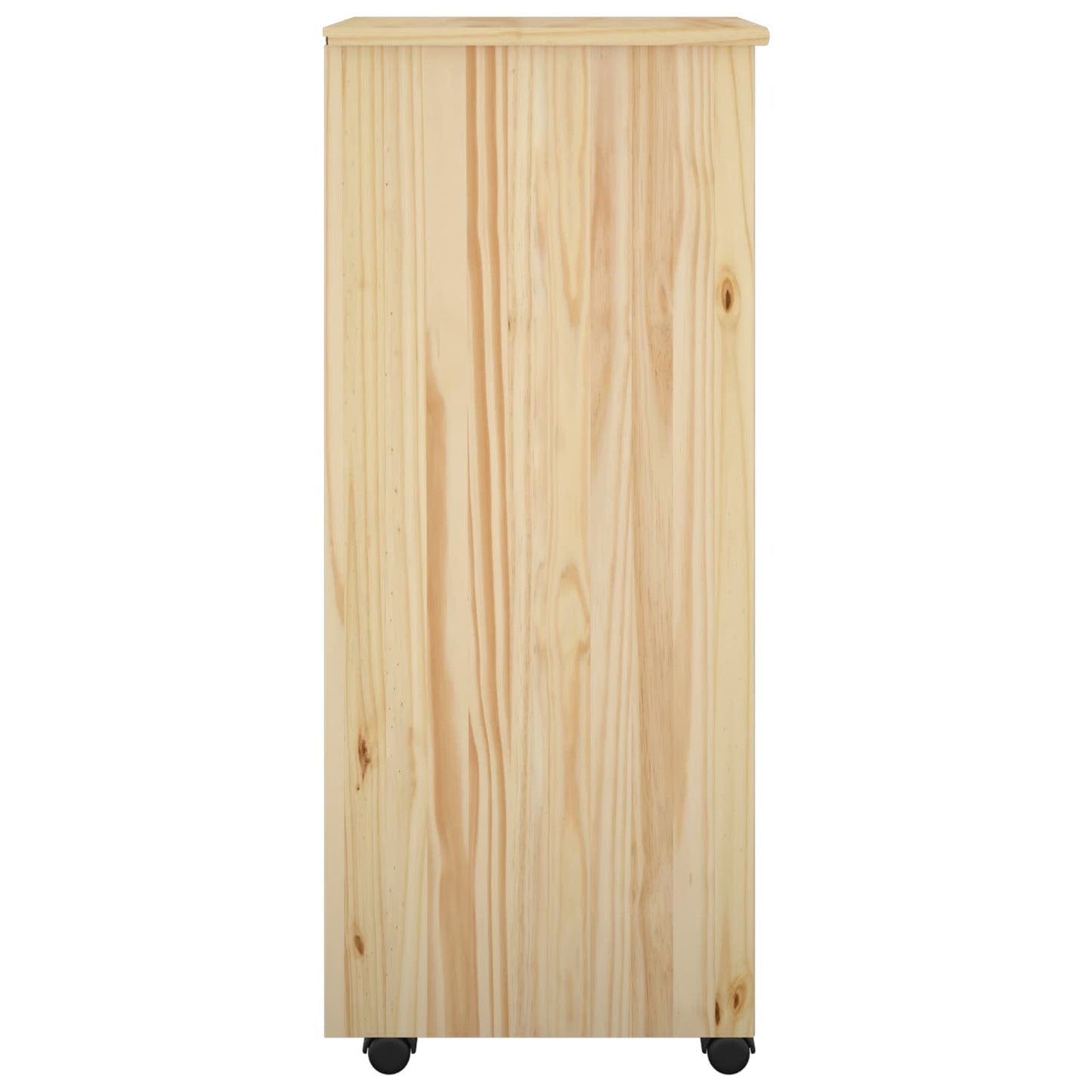 Rullende skap med hjul Brun 34 x 39 x 93,5 cm Massiv furu