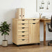 Rullende skap med hjul Brun 63,5 x 39 x 65,5 cm Massiv furu