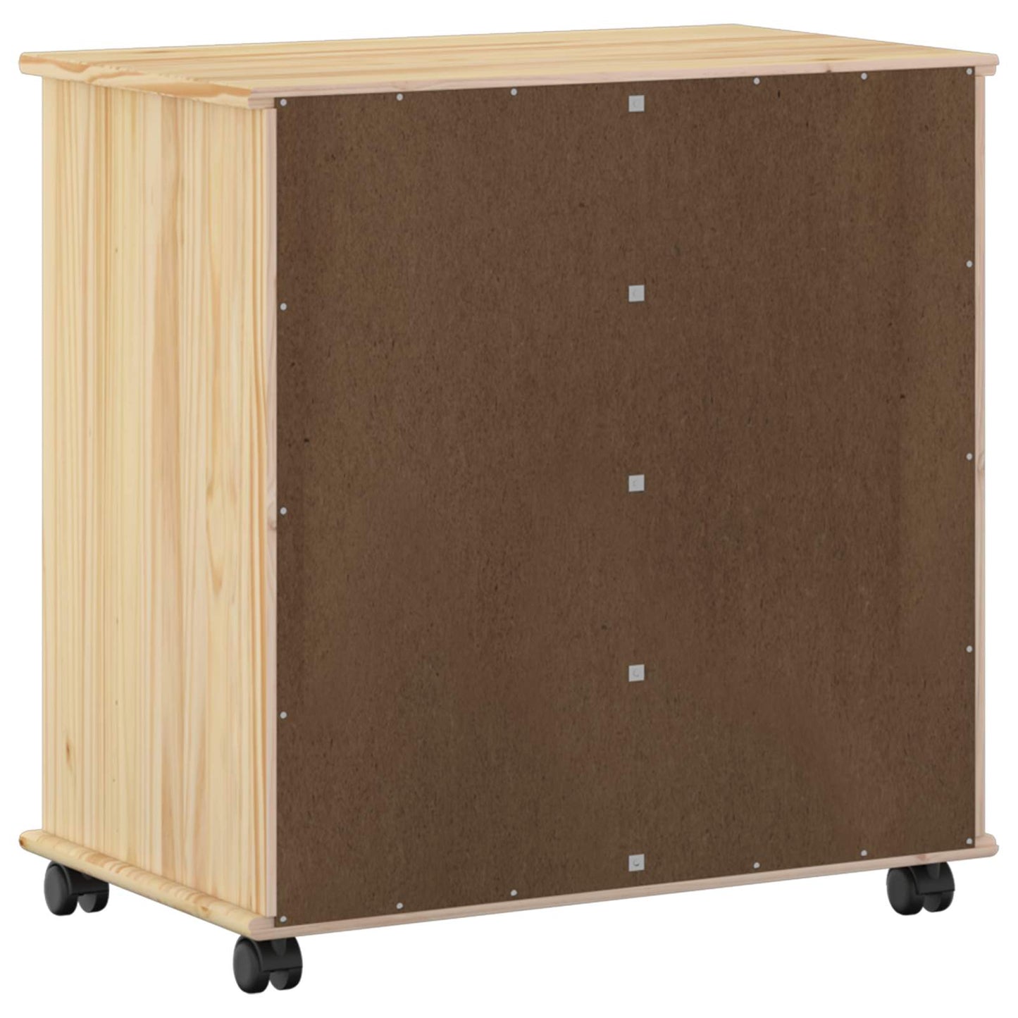 Rullende skap med hjul Brun 63,5 x 39 x 65,5 cm Massiv furu