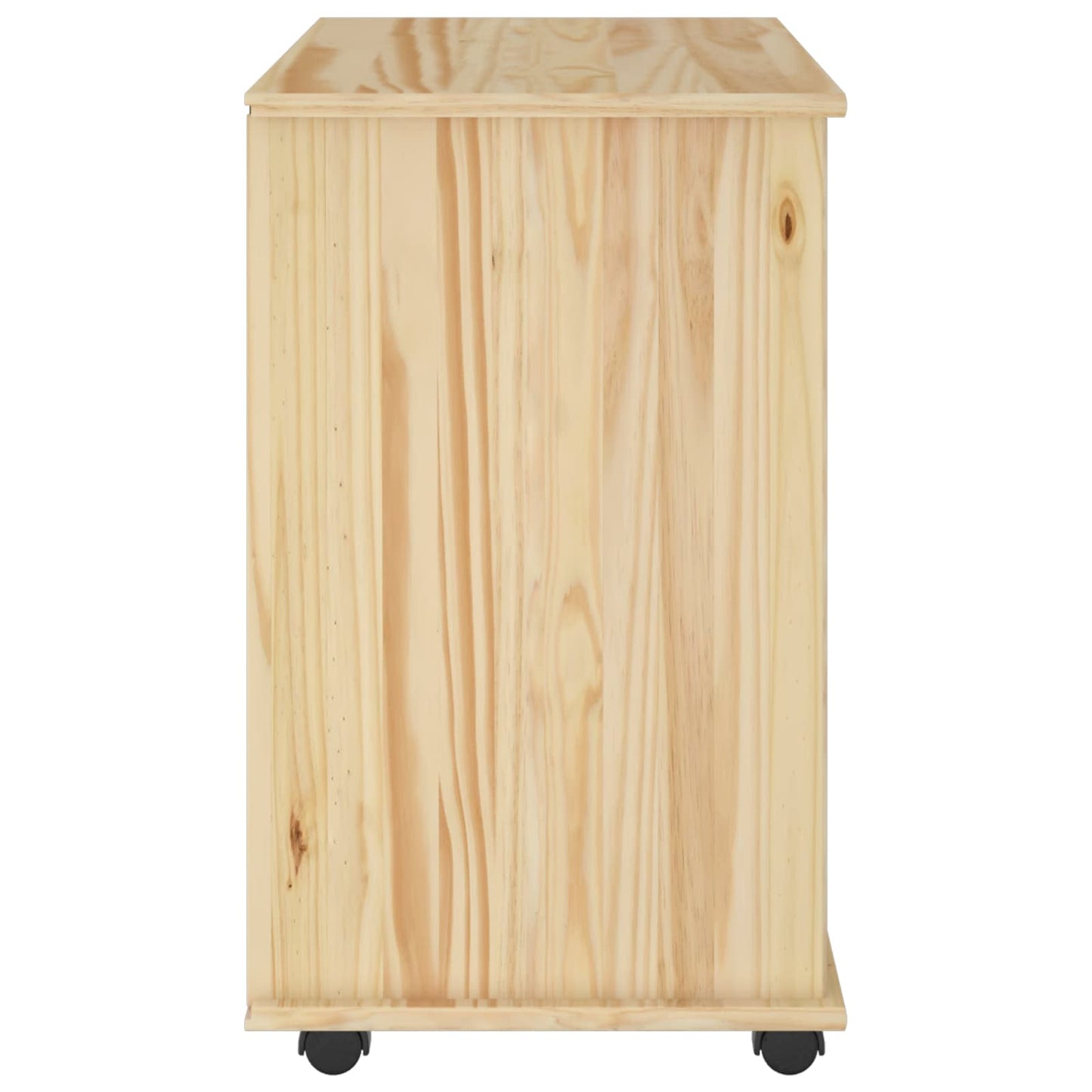 Rullende skap med hjul Brun 63,5 x 39 x 65,5 cm Massiv furu