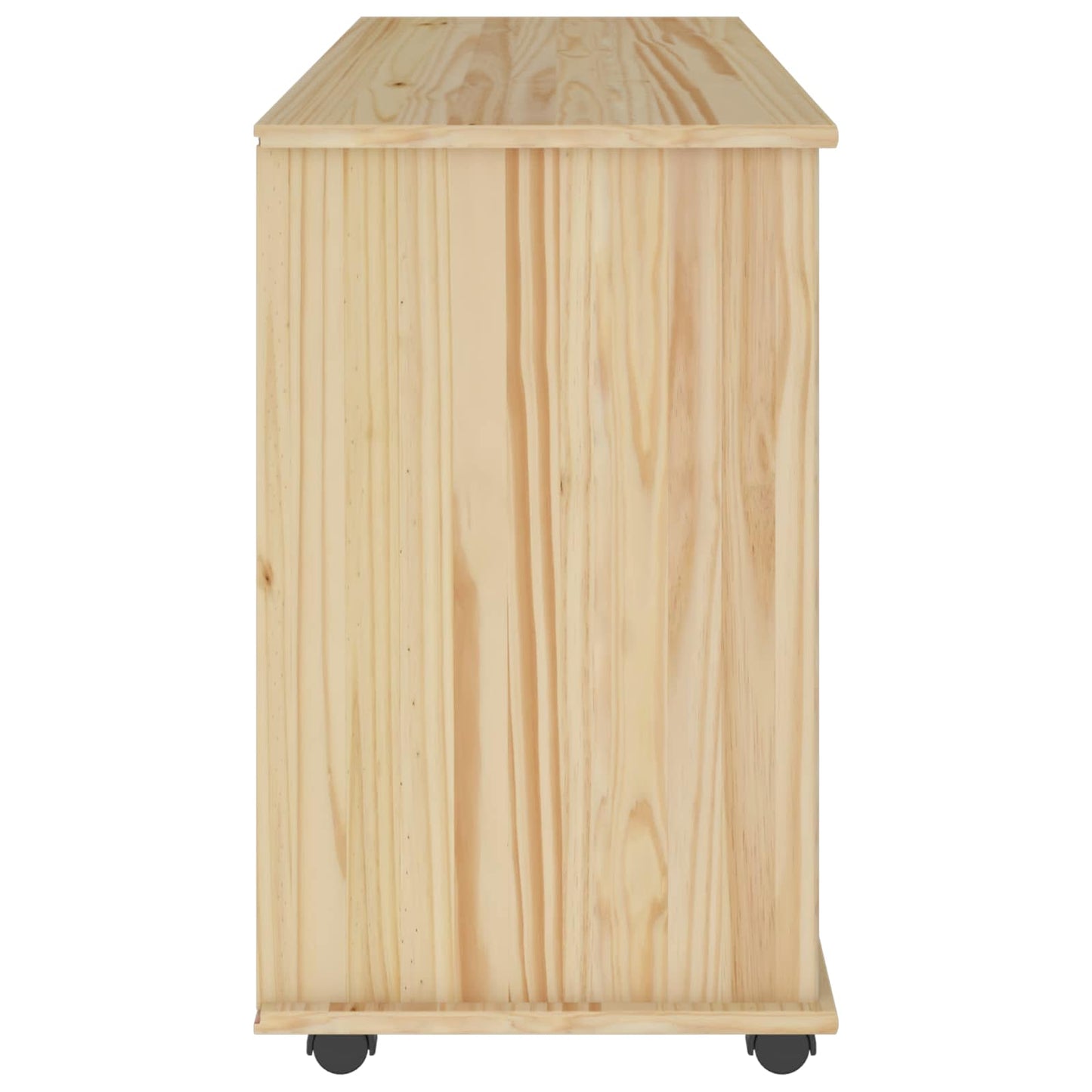 Rullende skap med hjul Brun 100 x 39 x 65,5 cm Massiv furu