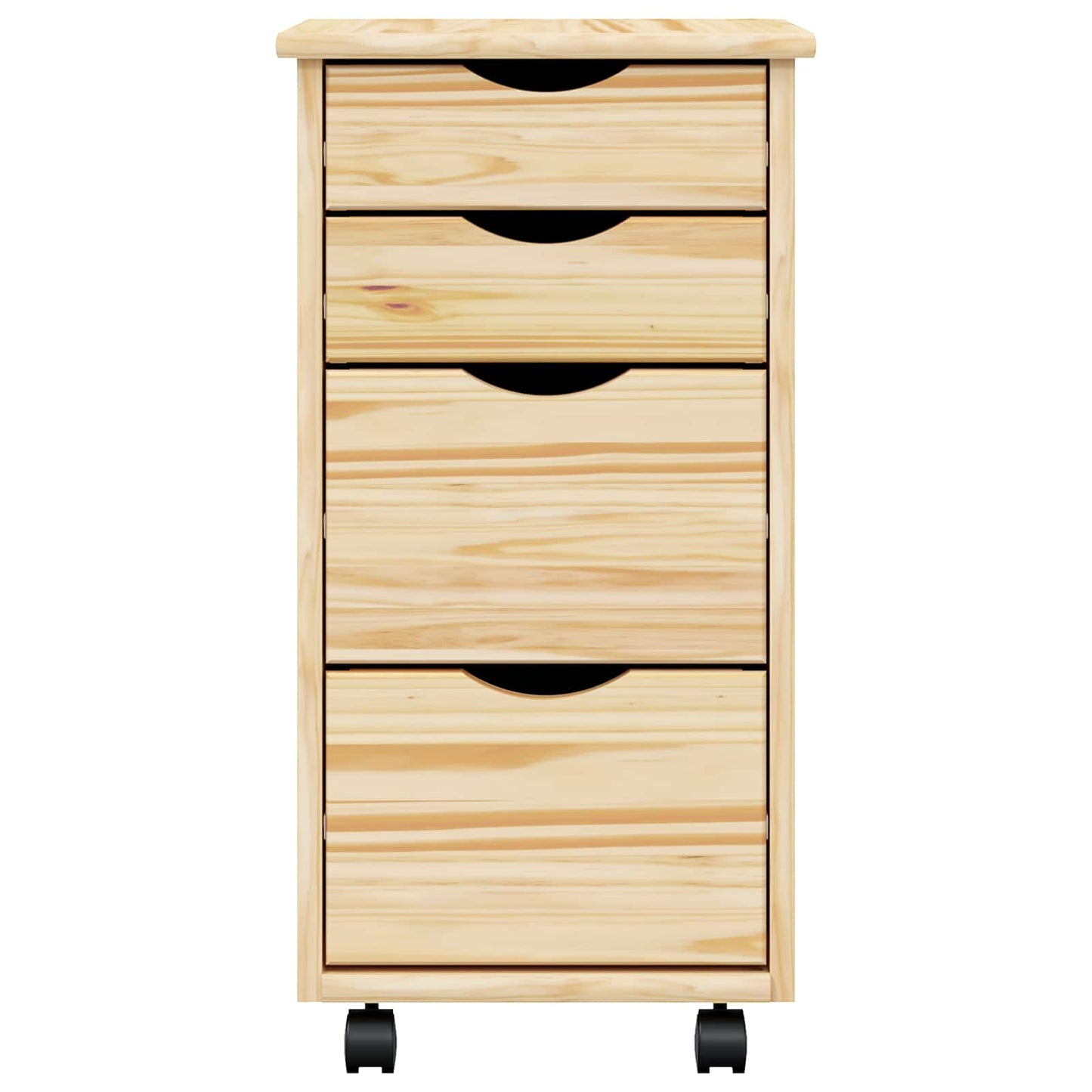 Rullende skap med skrivebord MOSS Klar lakk 34 x 39 x 65,5 cm