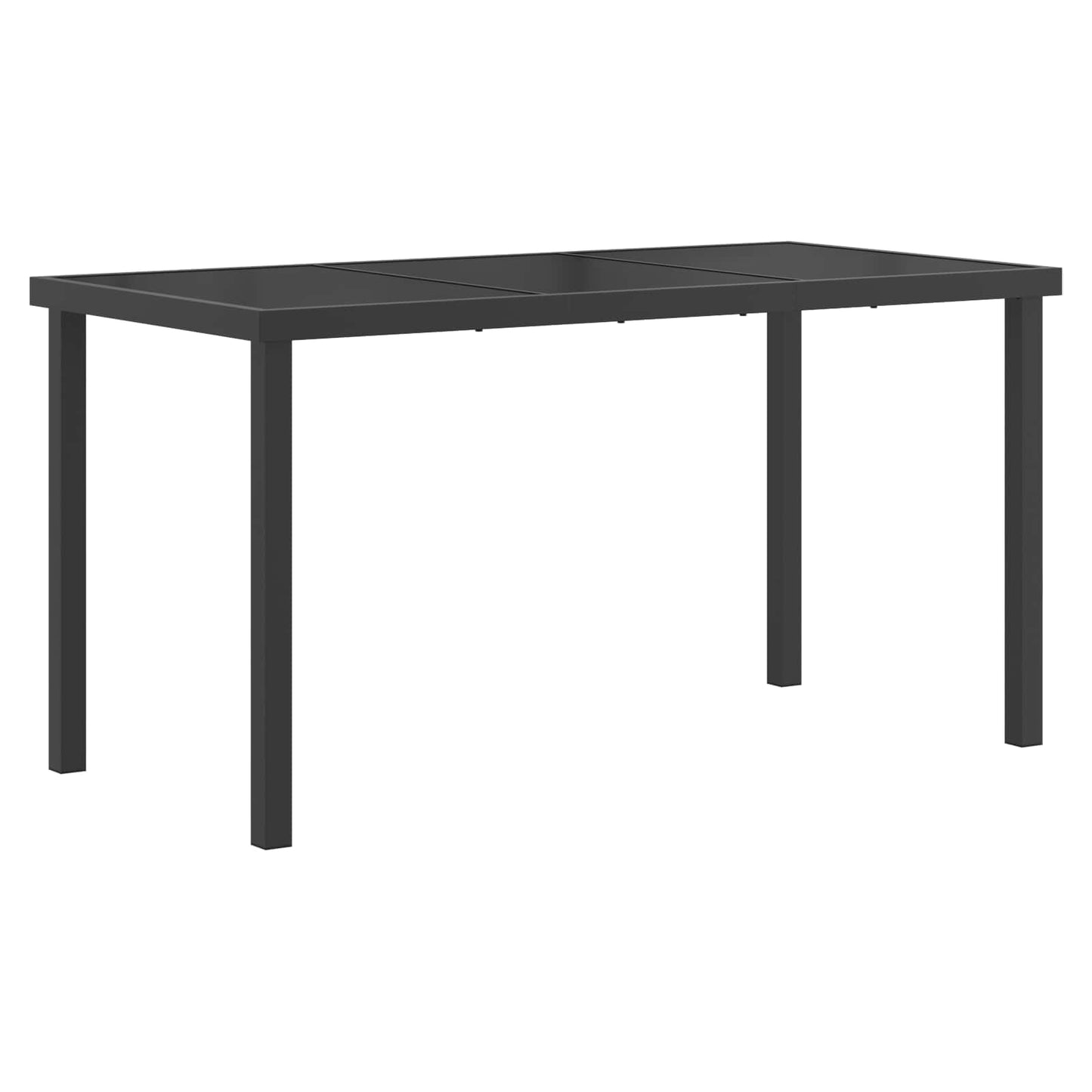 Hagesett 5 stk. Svart Metall og Rattan