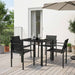 Utemøbelsett 5 pcs Svart og Anthracite 80 x 80 x 73 cm