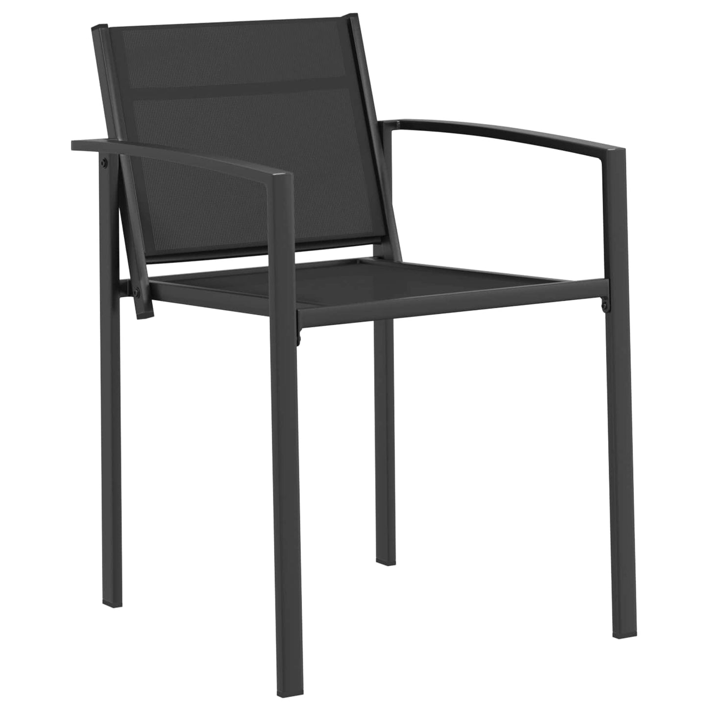 Utemøbelsett 5 pcs Svart og Anthracite 80 x 80 x 73 cm