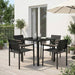 Utemøbelsett 5 pcs Svart og Anthracite 80 x 80 x 73 cm