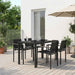 Utemøbelsett 5 pcs Svart og Anthracite 140 x 70 x 73 cm