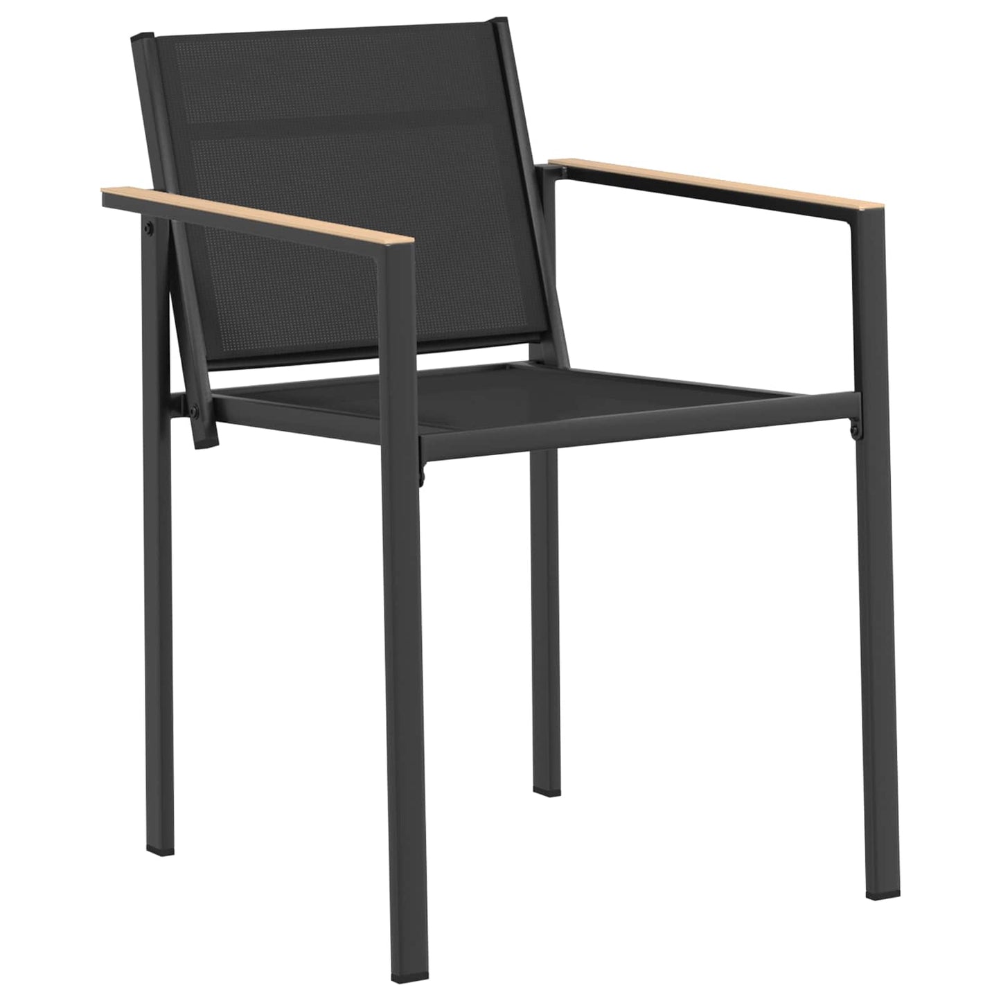 Utemøbelsett 9 pcs Svart og Anthracite Textilene