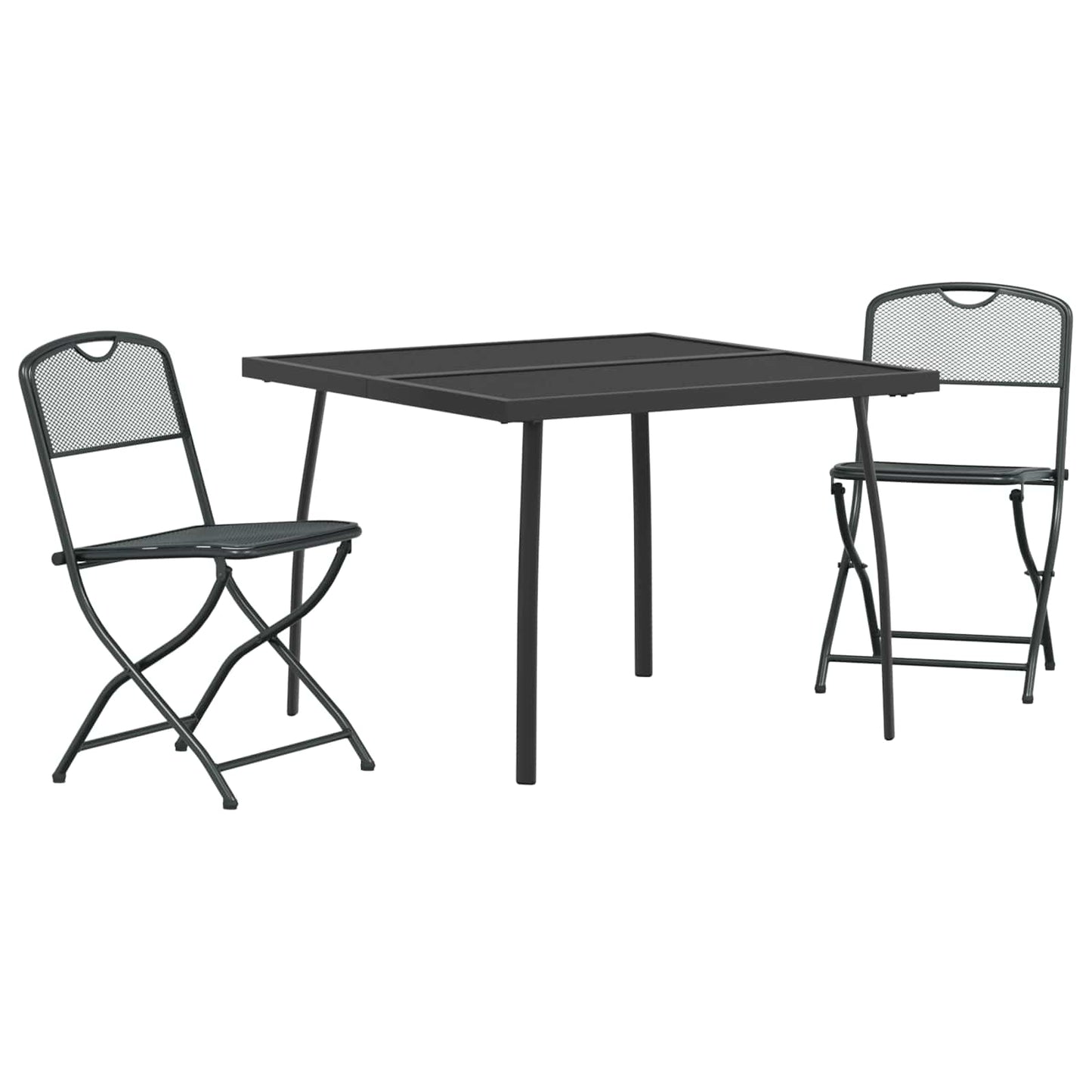Utemøbelsett 3 pcs Antrasitt Jern og stål