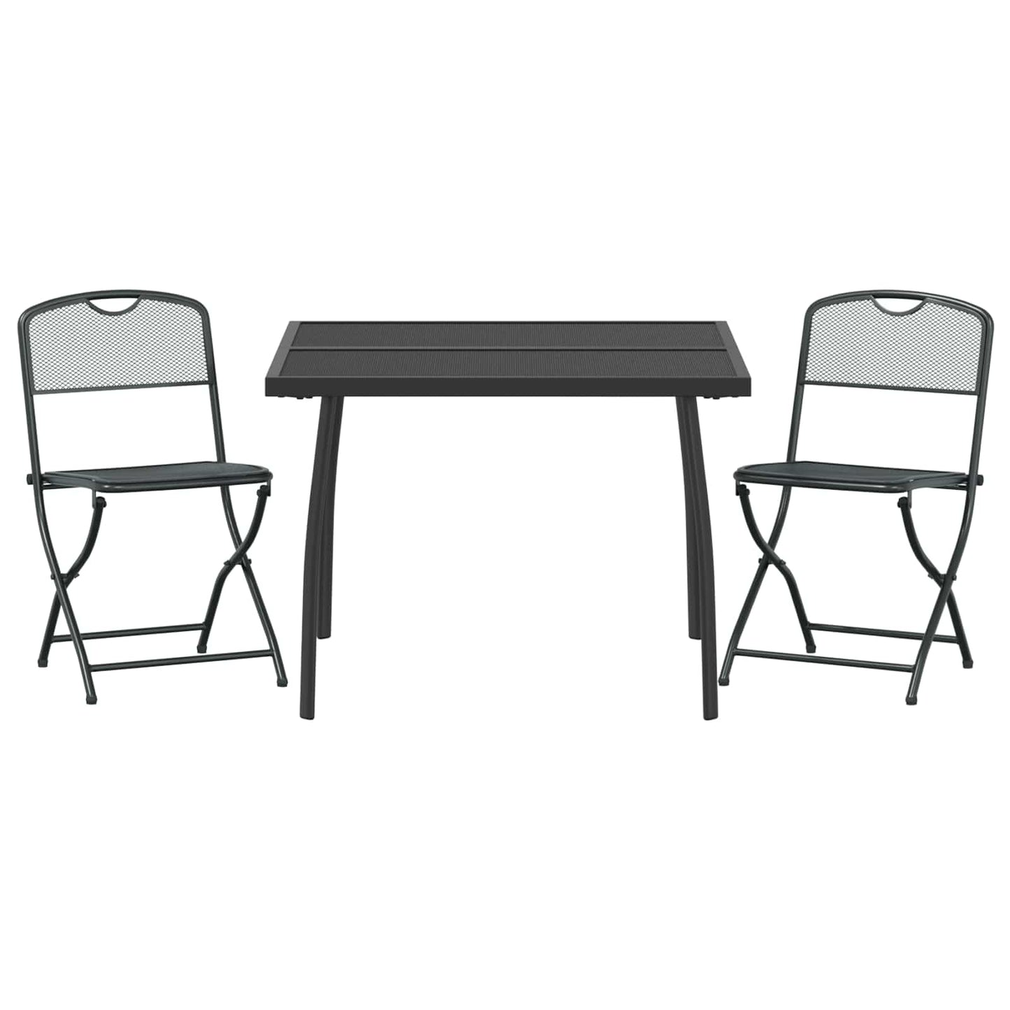Utemøbelsett 3 pcs Antrasitt Jern og stål