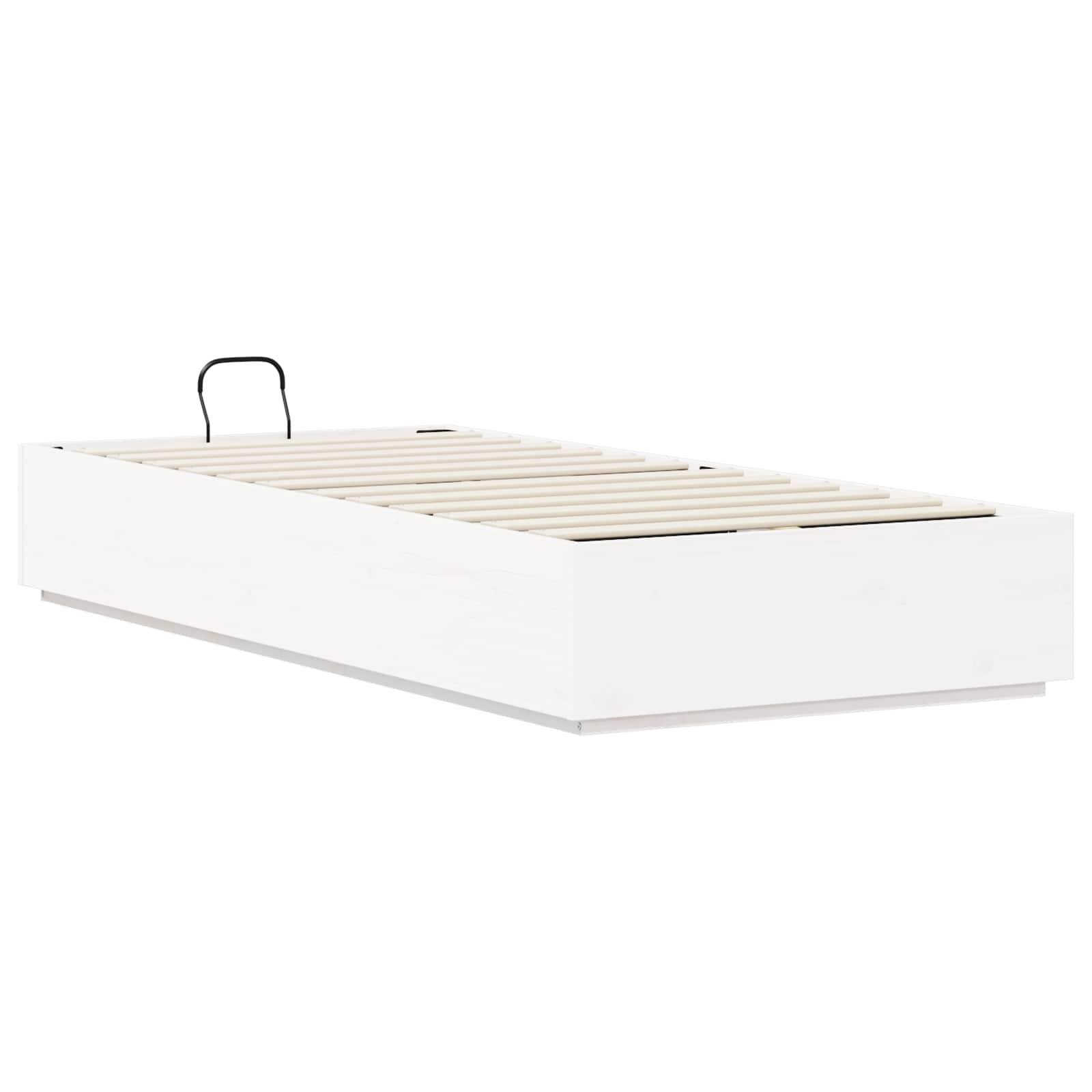 Ottoman sengeramme med lagring Hvit 80 x 200 cm Massiv furu vidaXL
