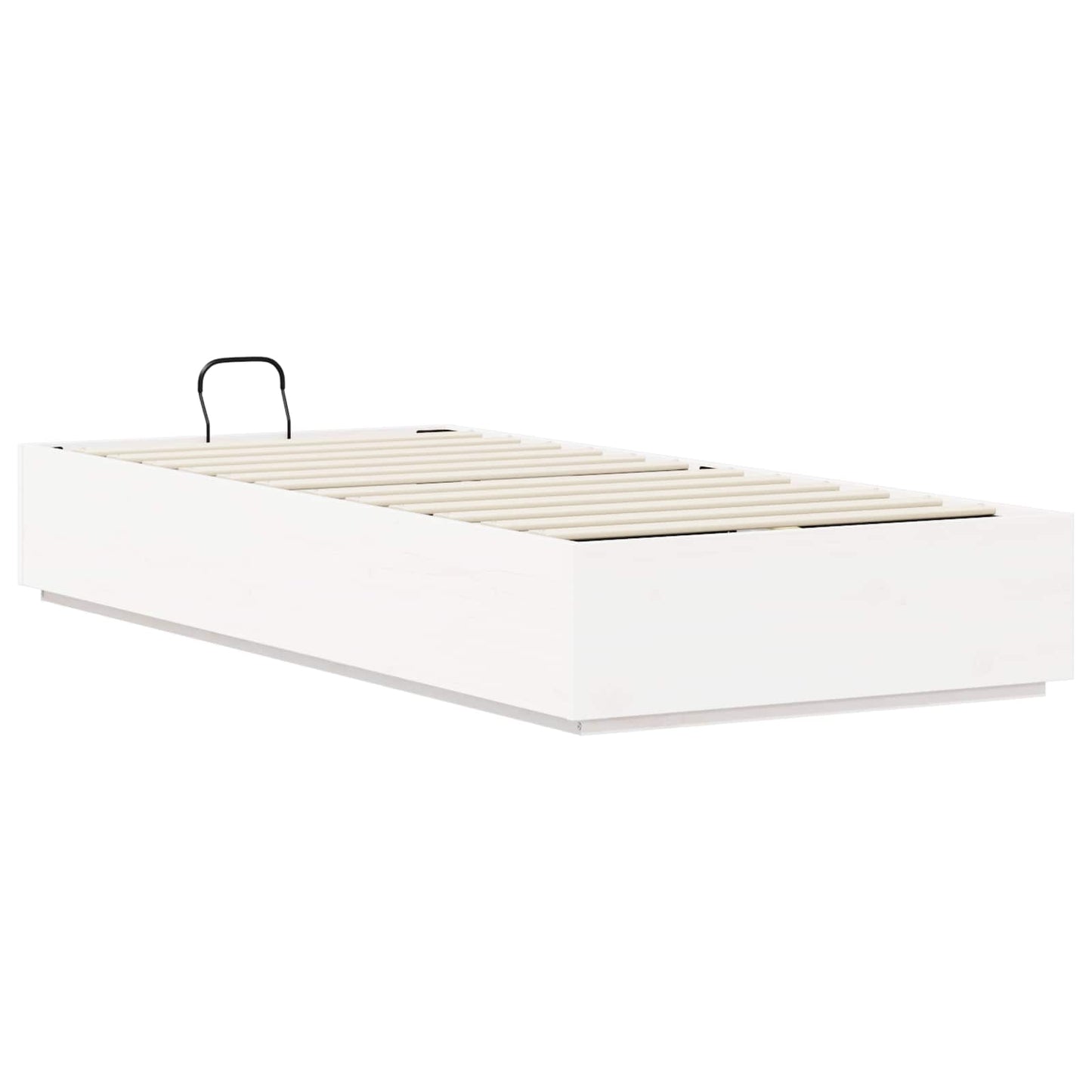 Ottoman sengeramme Hvit 90 x 200 cm Massiv furu