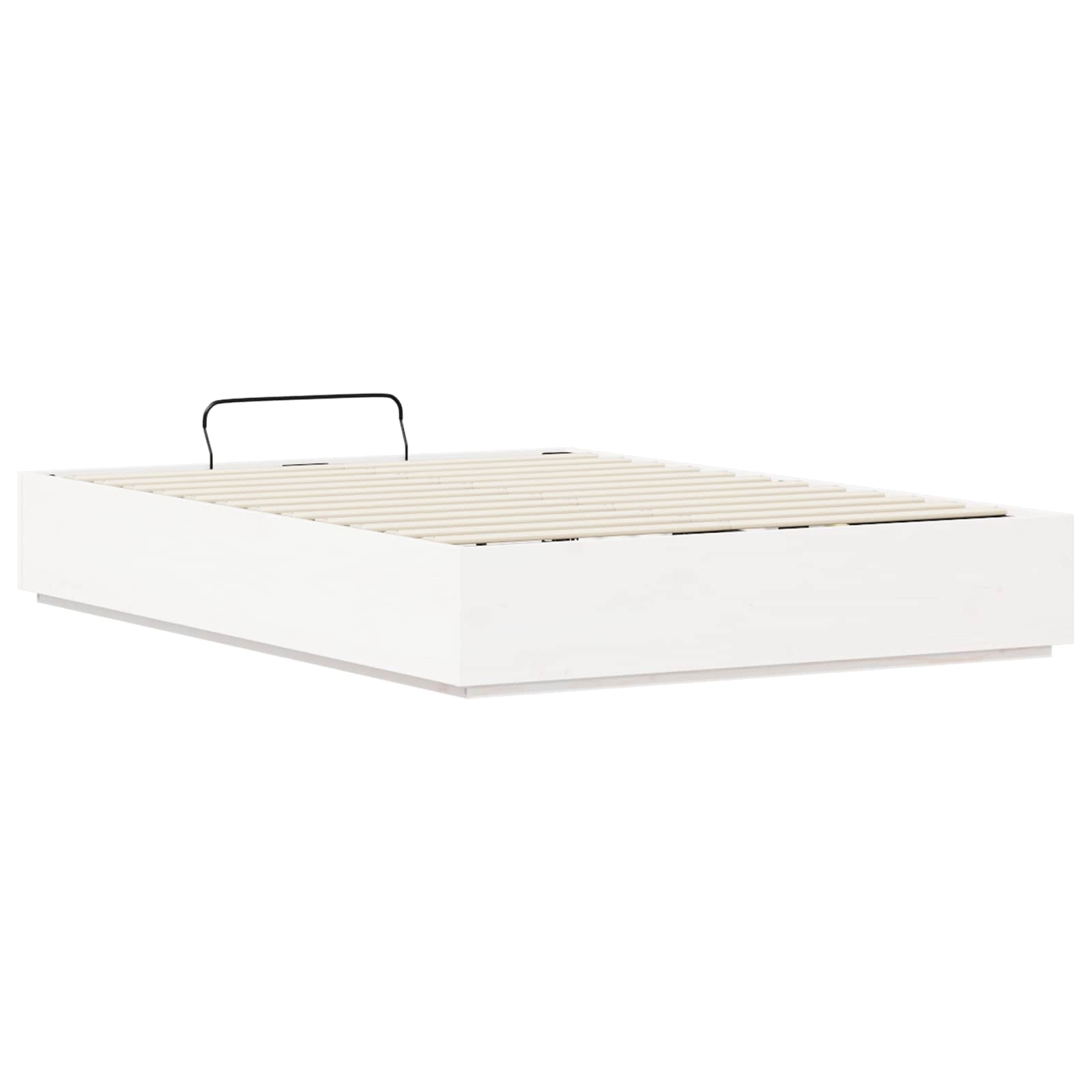 Ottoman sengeramme med lagring Hvit 140 x 200 cm Massiv furu vidaXL