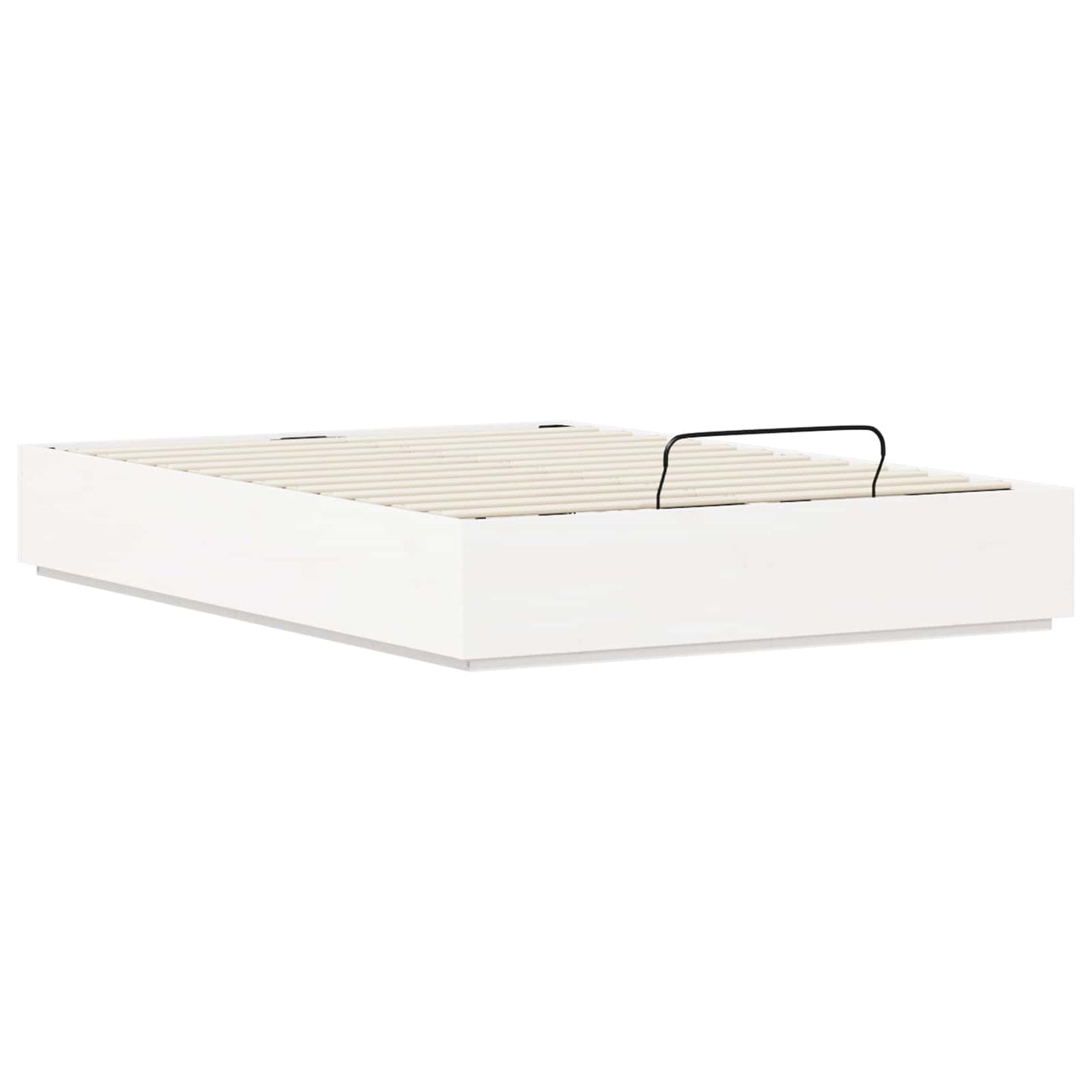 Ottoman sengeramme Hvit 150 x 200 cm Massiv furu
