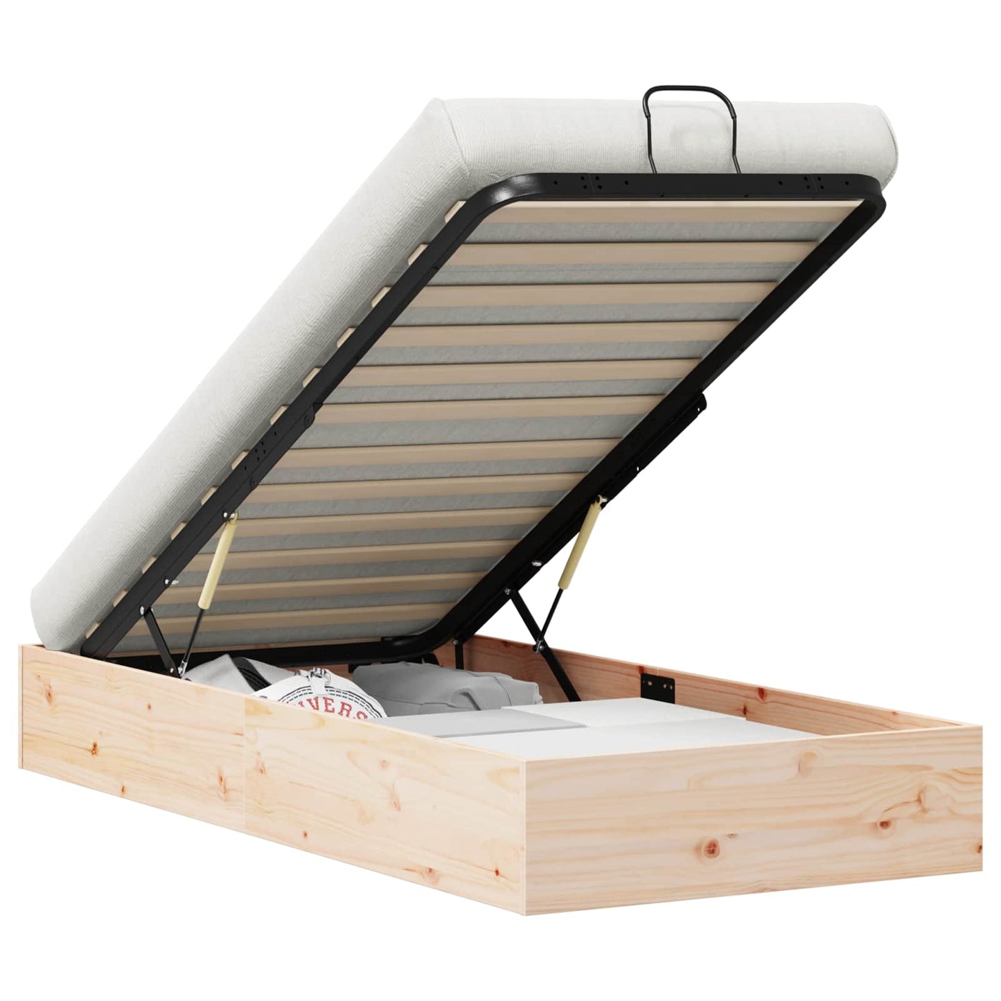 Ottoman Seng Ramme med Oppbevaring 2 pcs Naturlig 70 x 190 cm vidaXL