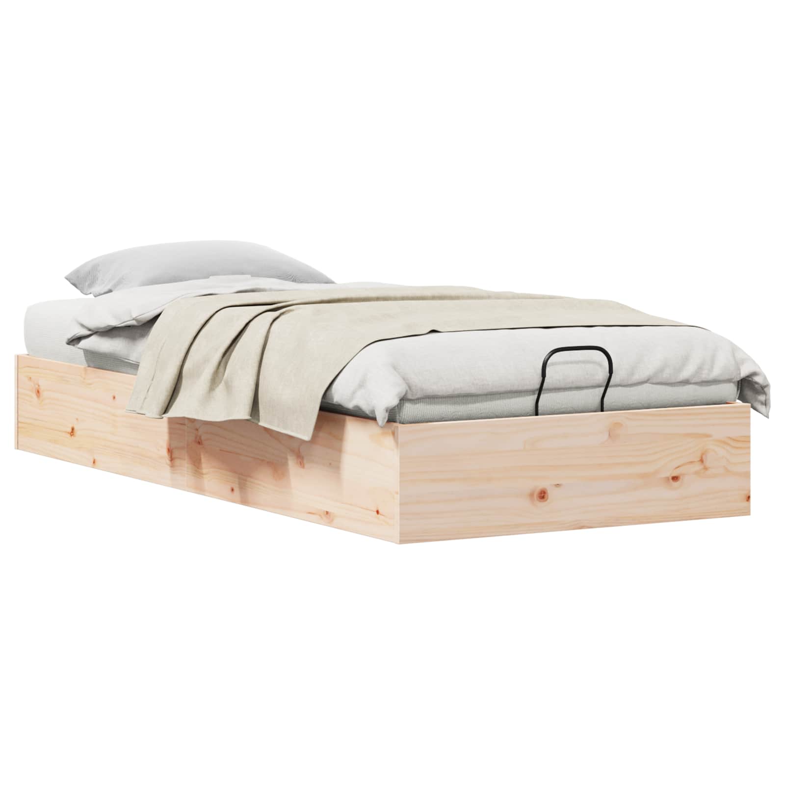 Ottoman Seng Ramme med Oppbevaring 2 pcs Naturlig 70 x 190 cm vidaXL