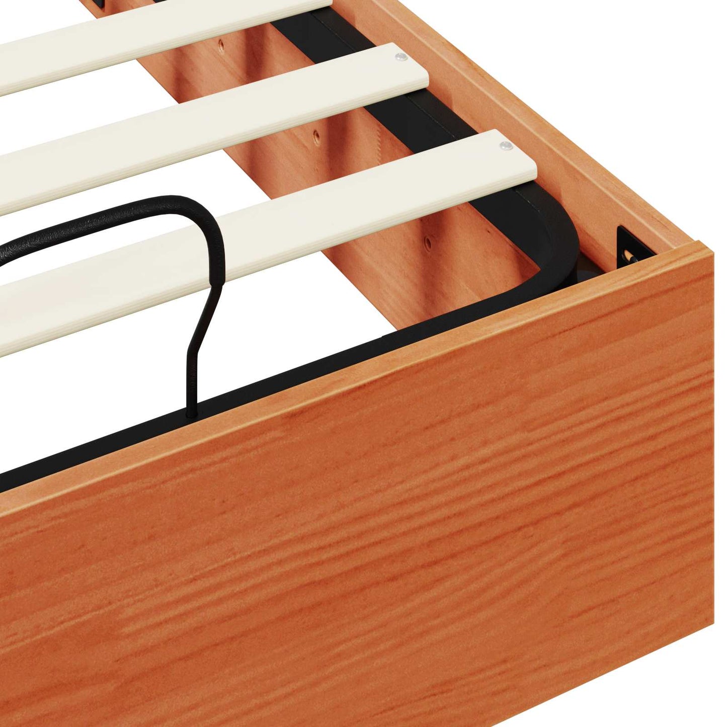 Ottoman Seng Ramme med Oppbevaring Voksbrun 75 x 190 cm