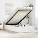 Ottoman Seng Ramme med Oppbevaring Hvit 90 x 190 cm Massiv furu