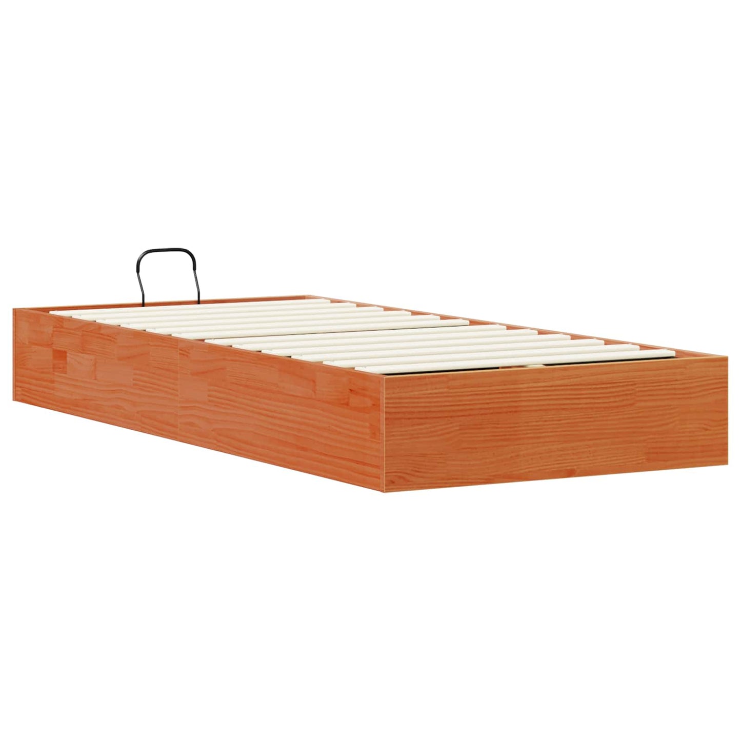 Ottoman Seng Ramme med Oppbevaring VoksBrun 90 x 200 cm
