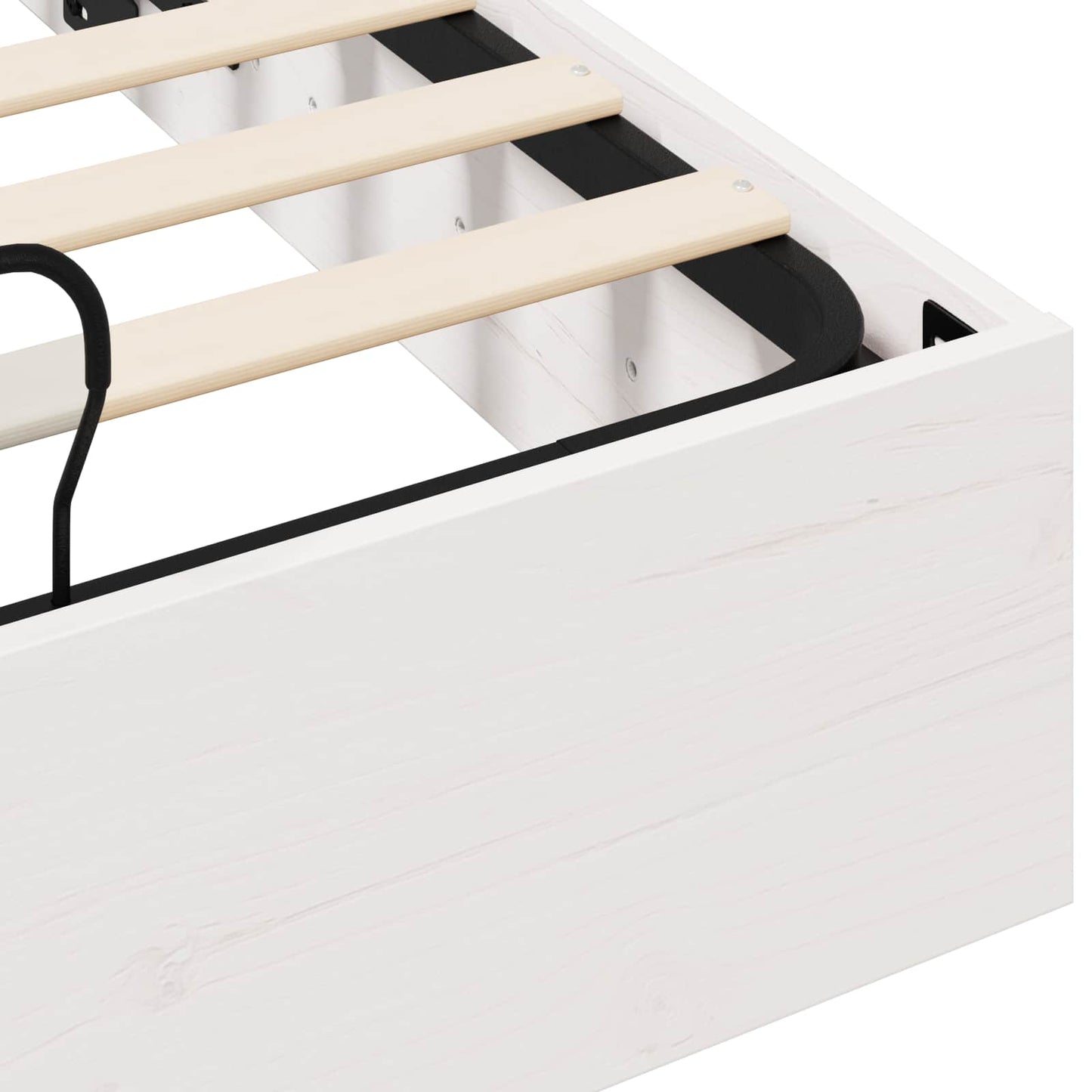 Ottoman Seng Ramme med Oppbevaring Hvit 120 x 190 cm