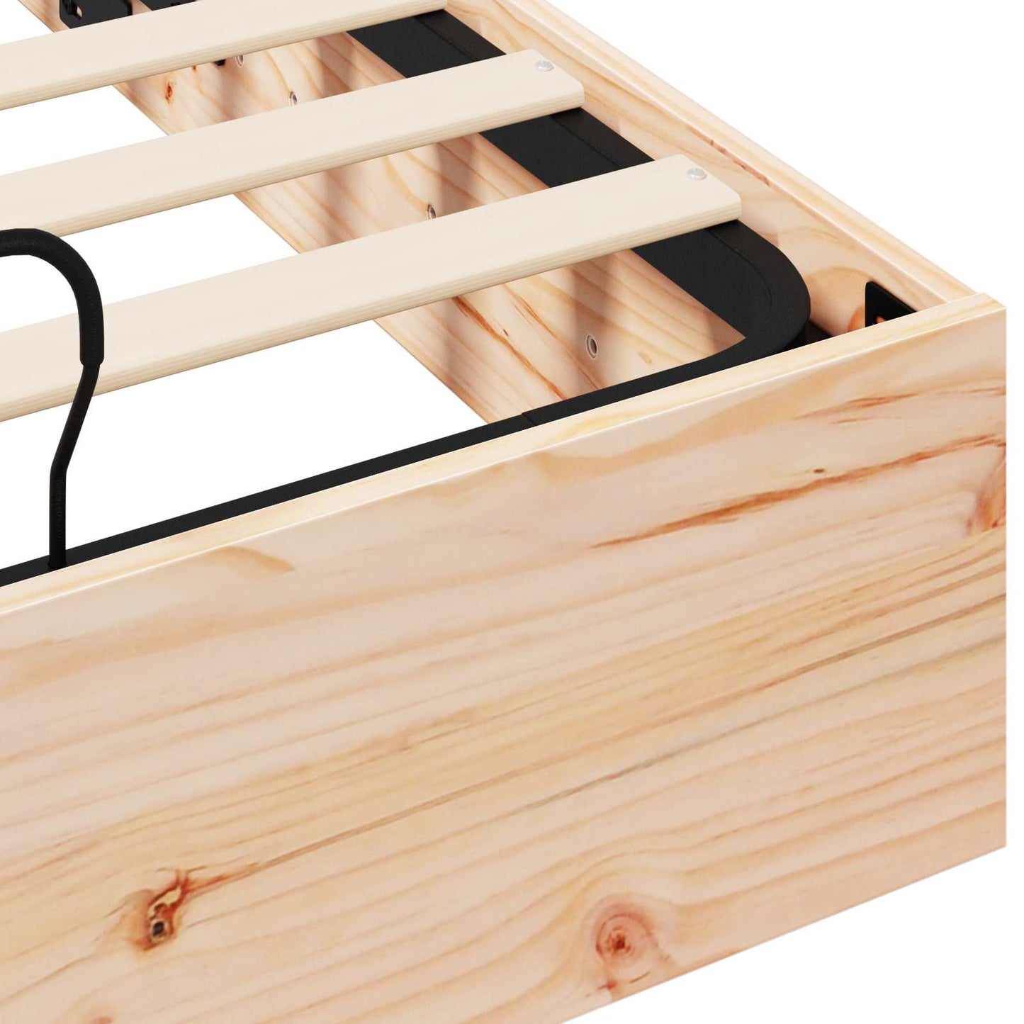 Ottoman Seng Ramme med Oppbevaring Naturlig 150 x 200 cm