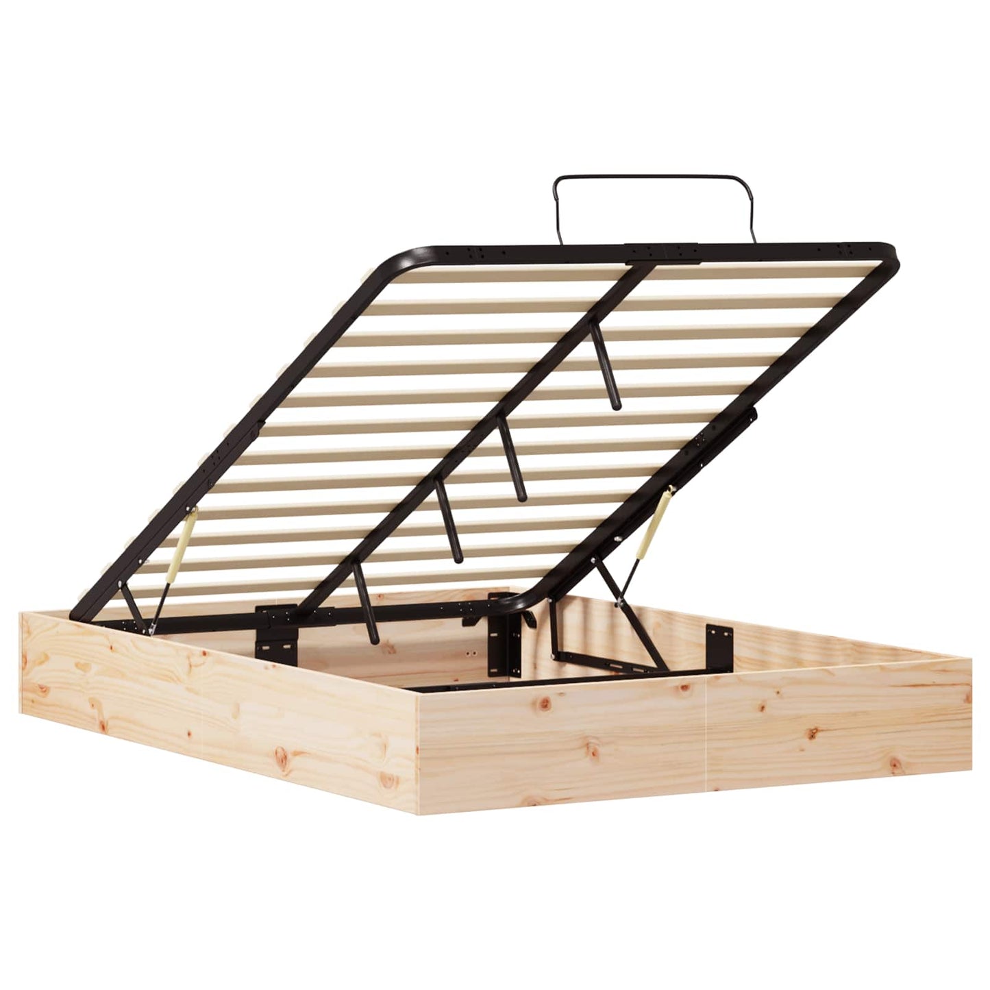 Ottoman Seng Ramme med Oppbevaring Naturlig 150 x 200 cm
