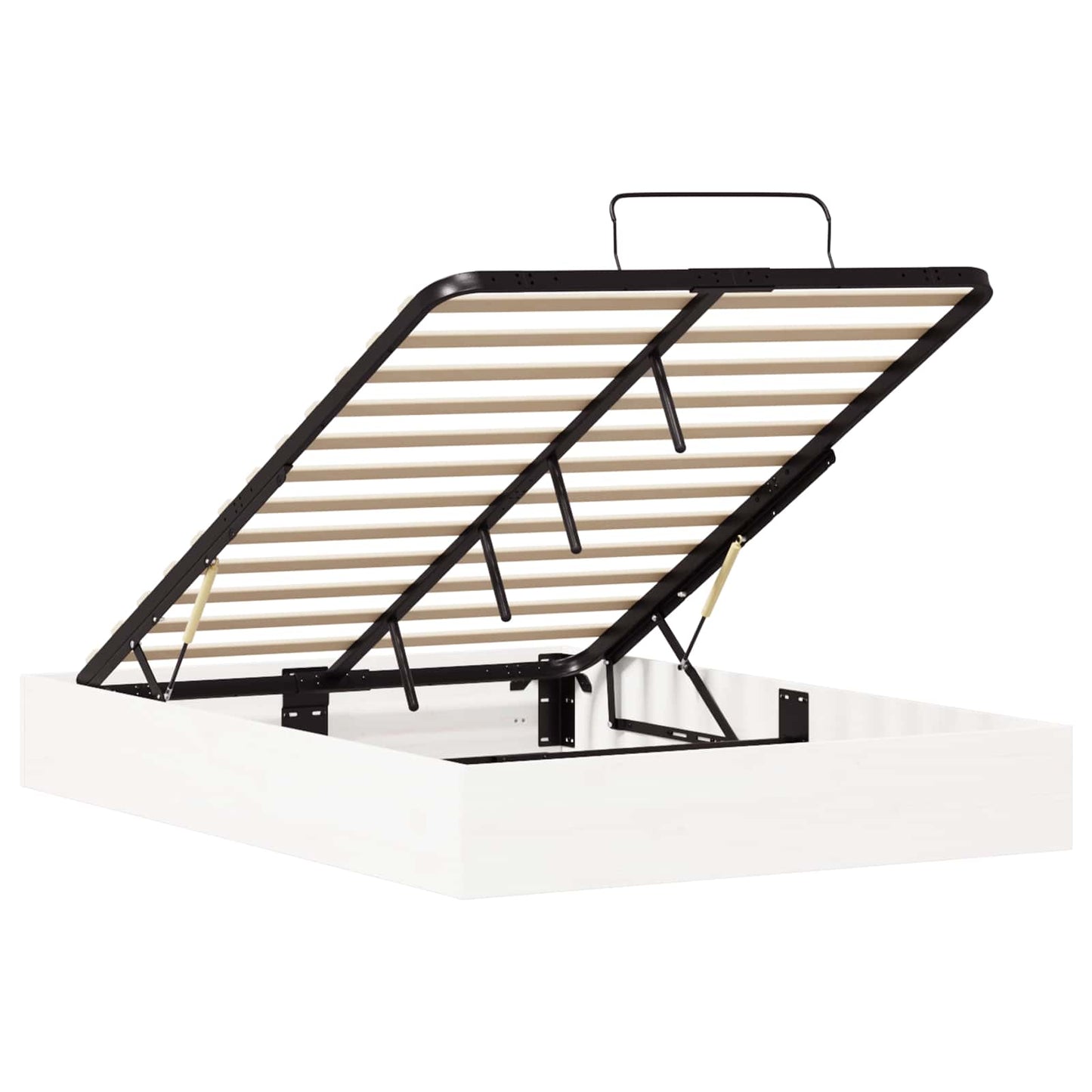 Ottoman Seng Ramme med Oppbevaring Hvit 150 x 200 cm