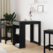 Barbord med skuff Svart Eik 102 x 70 x 103,5 cm Konstruert tre
