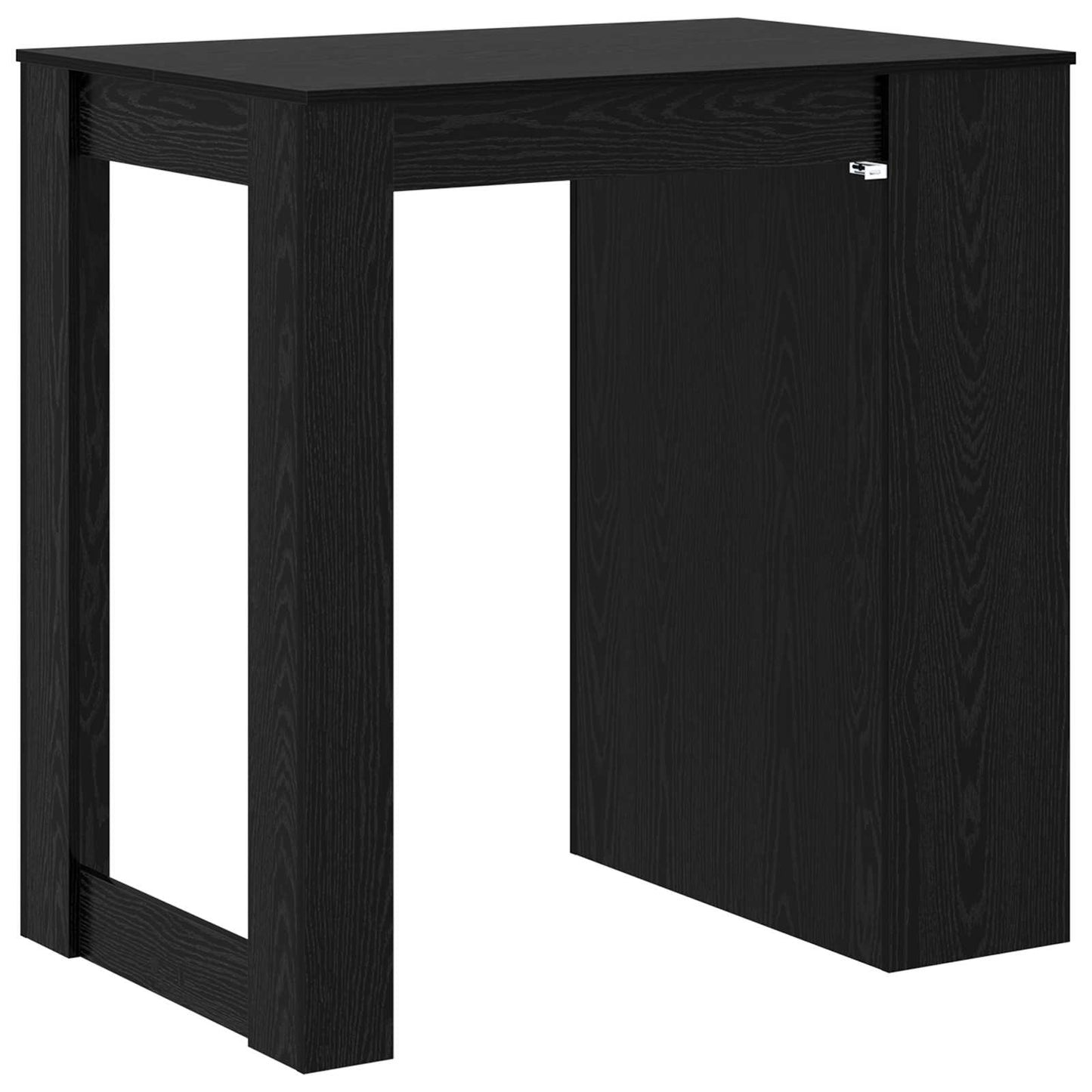 Barbord med skuff Svart Eik 102 x 70 x 103,5 cm Konstruert tre