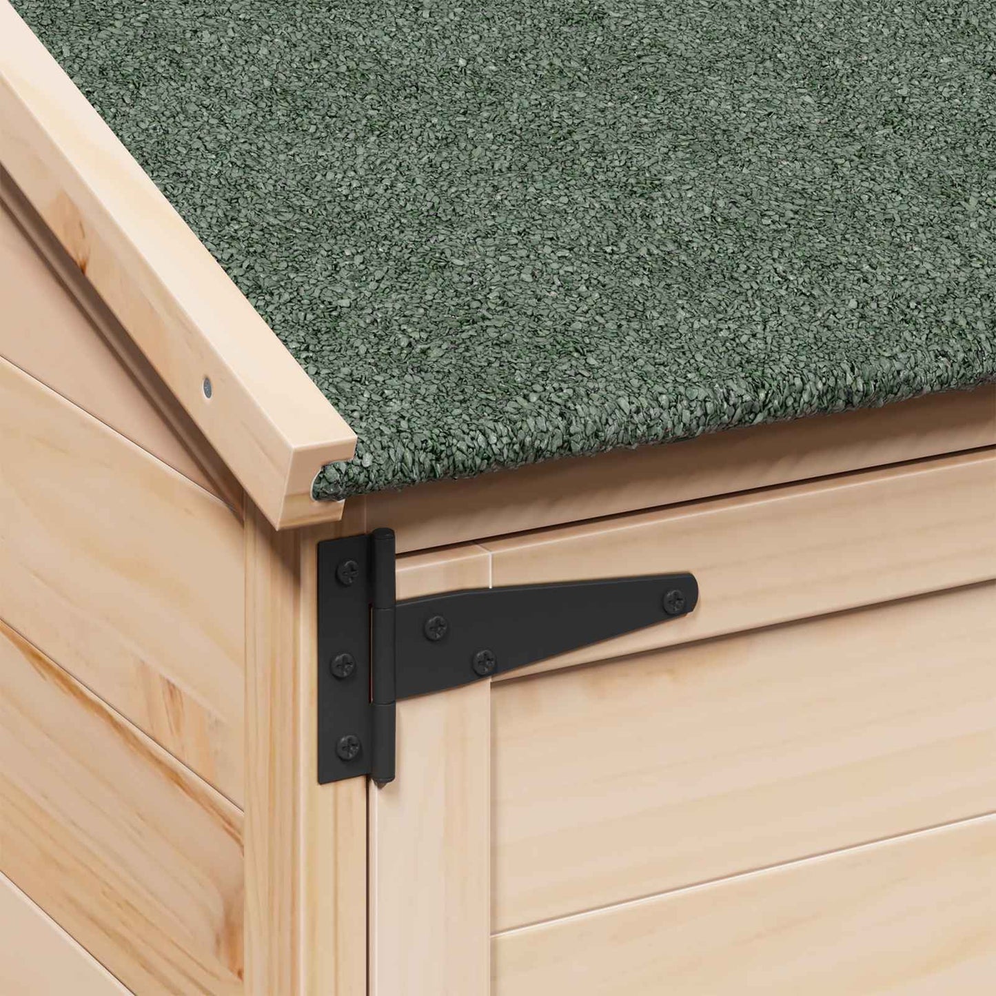 Hagehus med tak Naturlig 106,5 x 56 x 113,5 cm Massiv Furu Tre