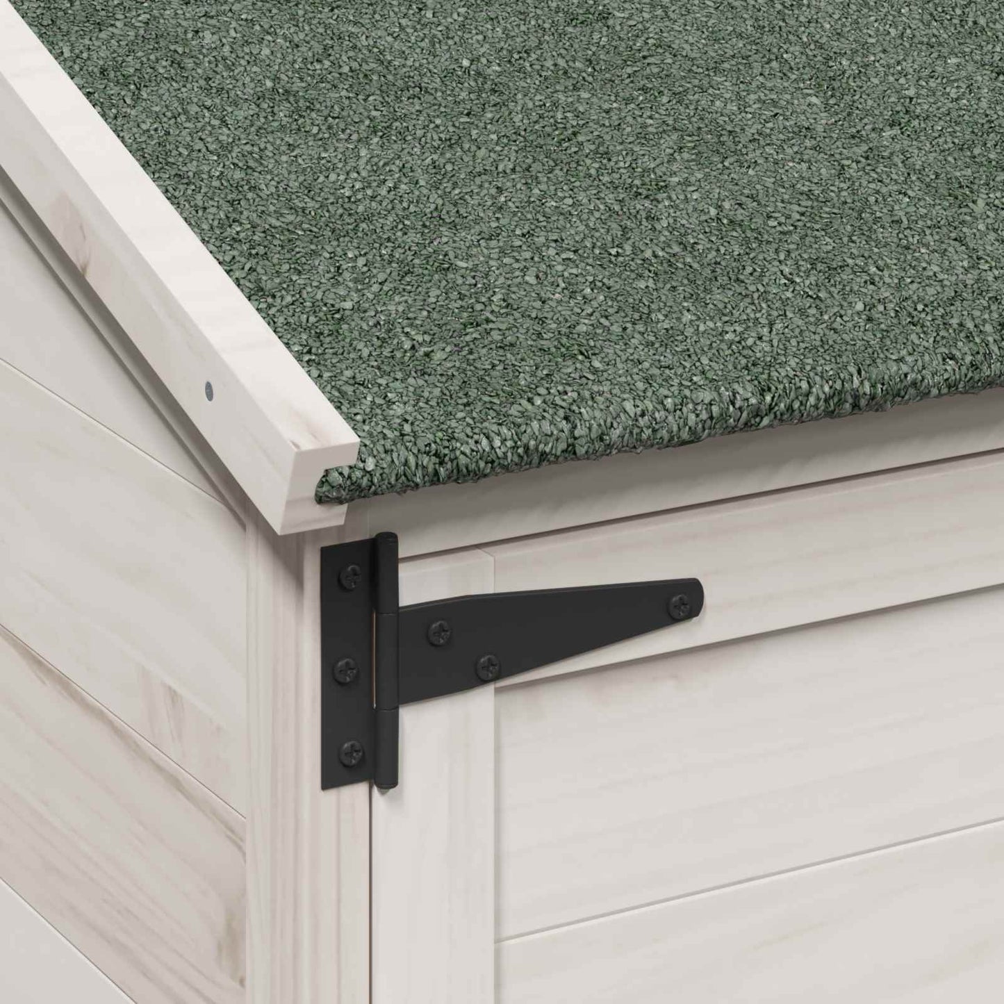 Hagehus med tak Hvit 106,5 x 56 x 113,5 cm Massiv Furu Tre