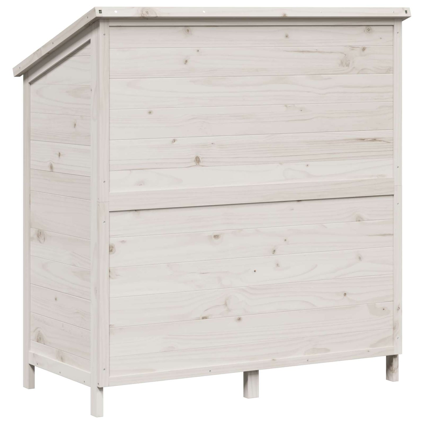 Hagehus med tak Hvit 106,5 x 56 x 113,5 cm Massiv Furu Tre
